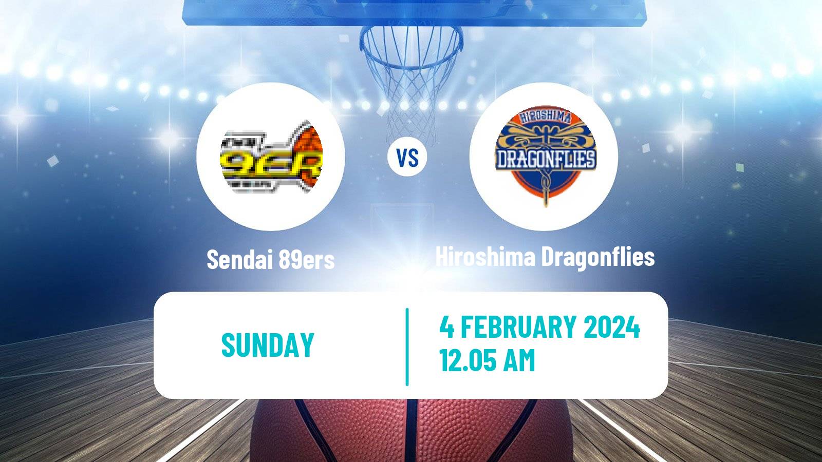 Basketball BJ League Sendai 89ers - Hiroshima Dragonflies