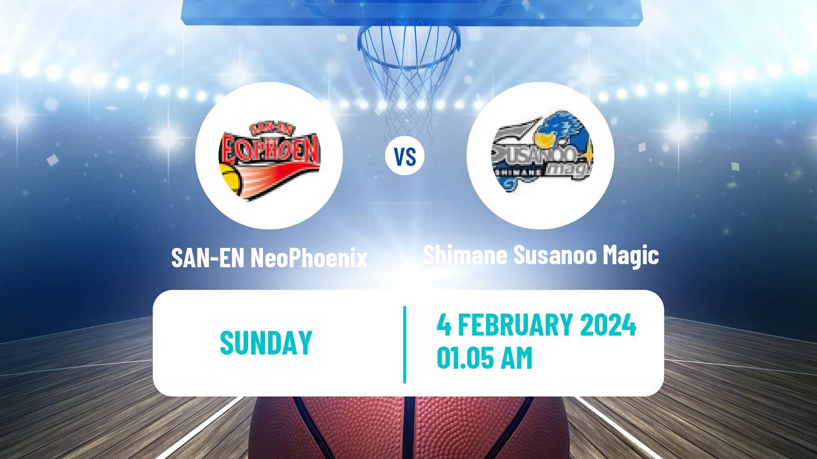 Basketball BJ League SAN-EN NeoPhoenix - Shimane Susanoo Magic