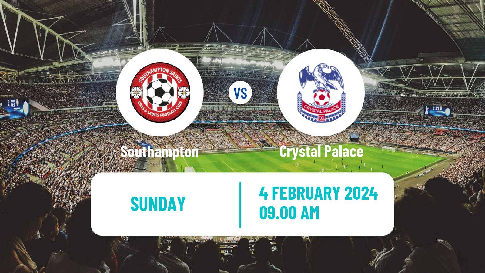Soccer English Women Championship Southampton - Crystal Palace