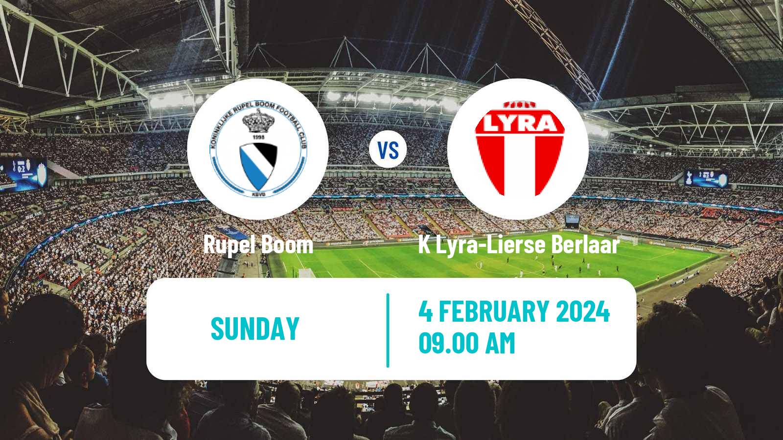 Soccer Belgian Second Amateur Division Group B Rupel Boom - K Lyra-Lierse Berlaar