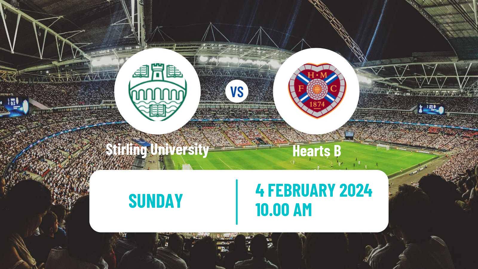 Soccer Scottish Lowland League Stirling University - Hearts B