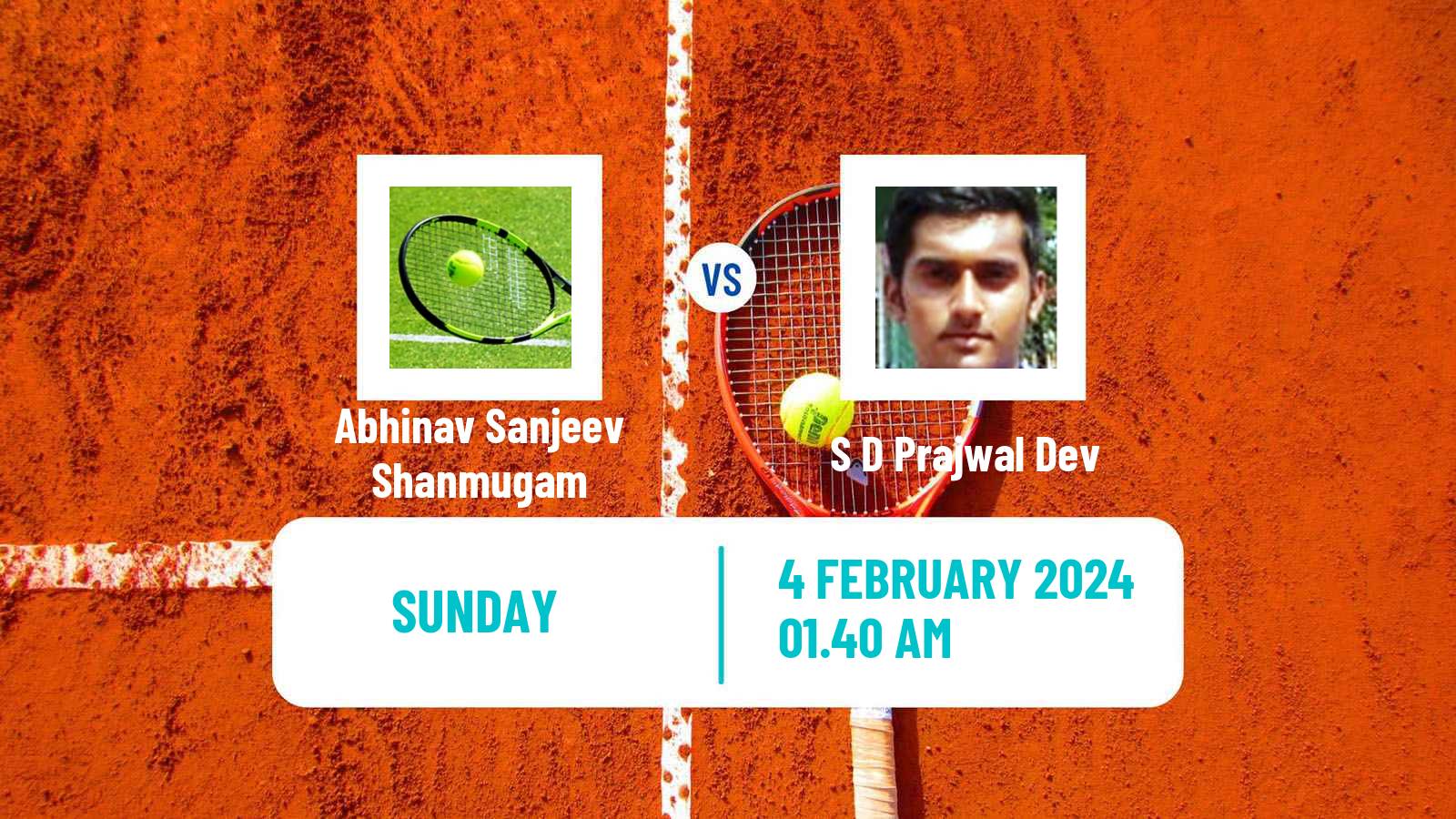 Tennis Chennai Challenger Men Abhinav Sanjeev Shanmugam - S D Prajwal Dev