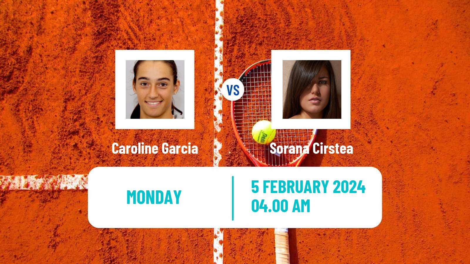 Tennis WTA Abu Dhabi Caroline Garcia - Sorana Cirstea