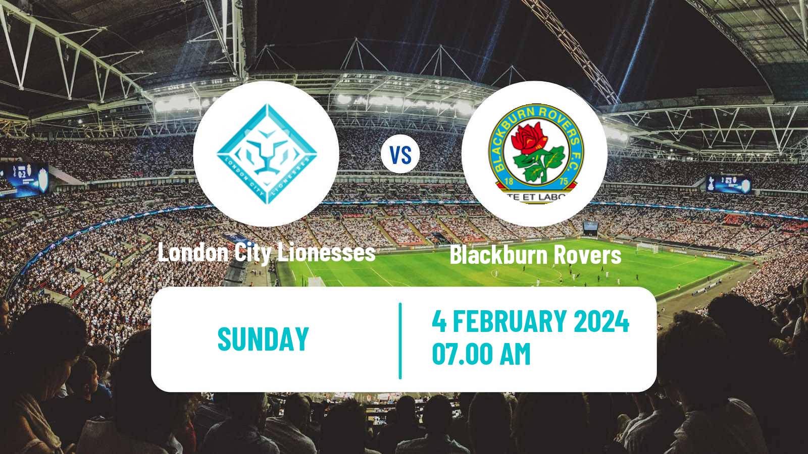 Soccer English Women Championship London City Lionesses - Blackburn Rovers