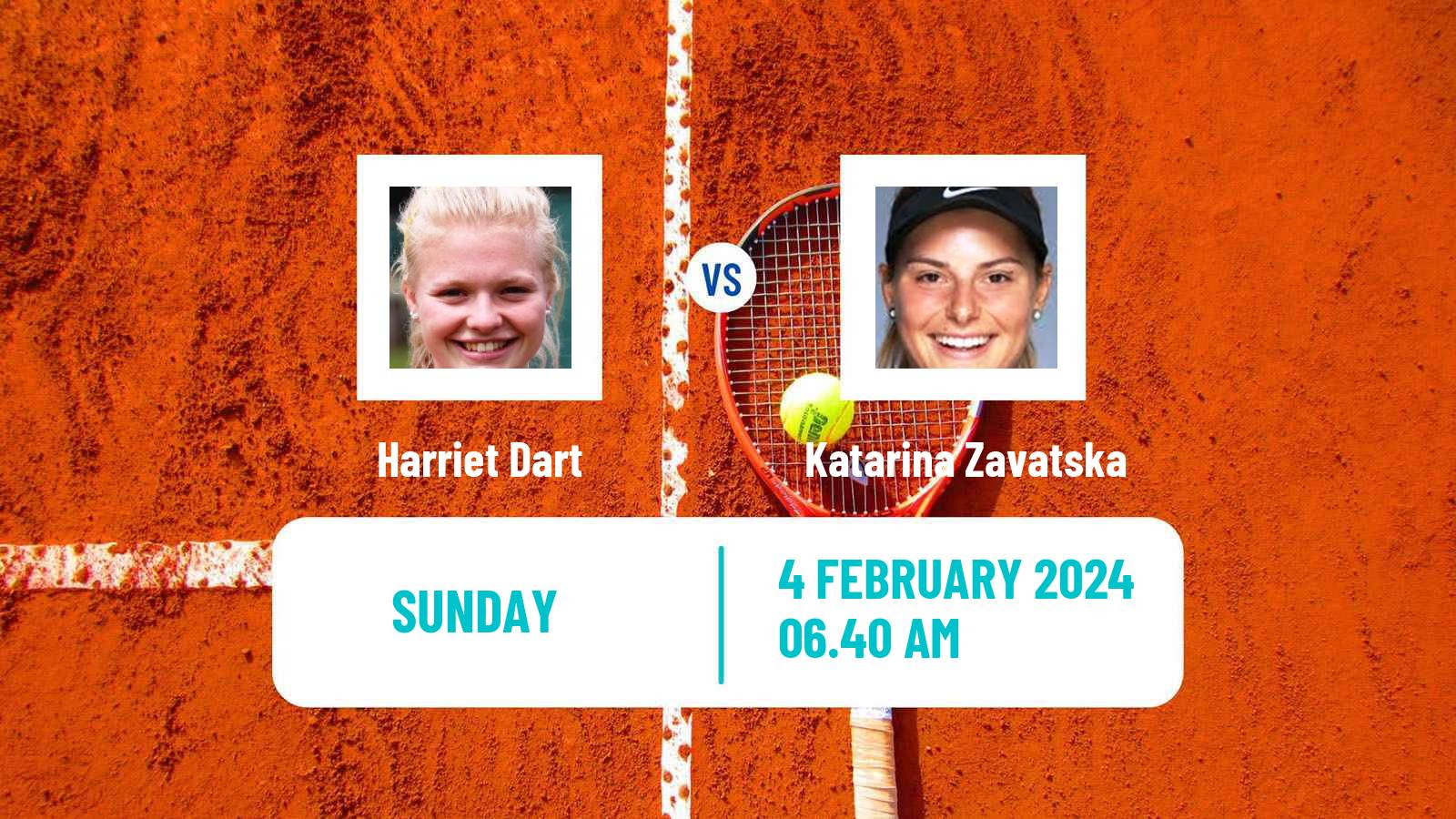 Tennis WTA Cluj Napoca Harriet Dart - Katarina Zavatska