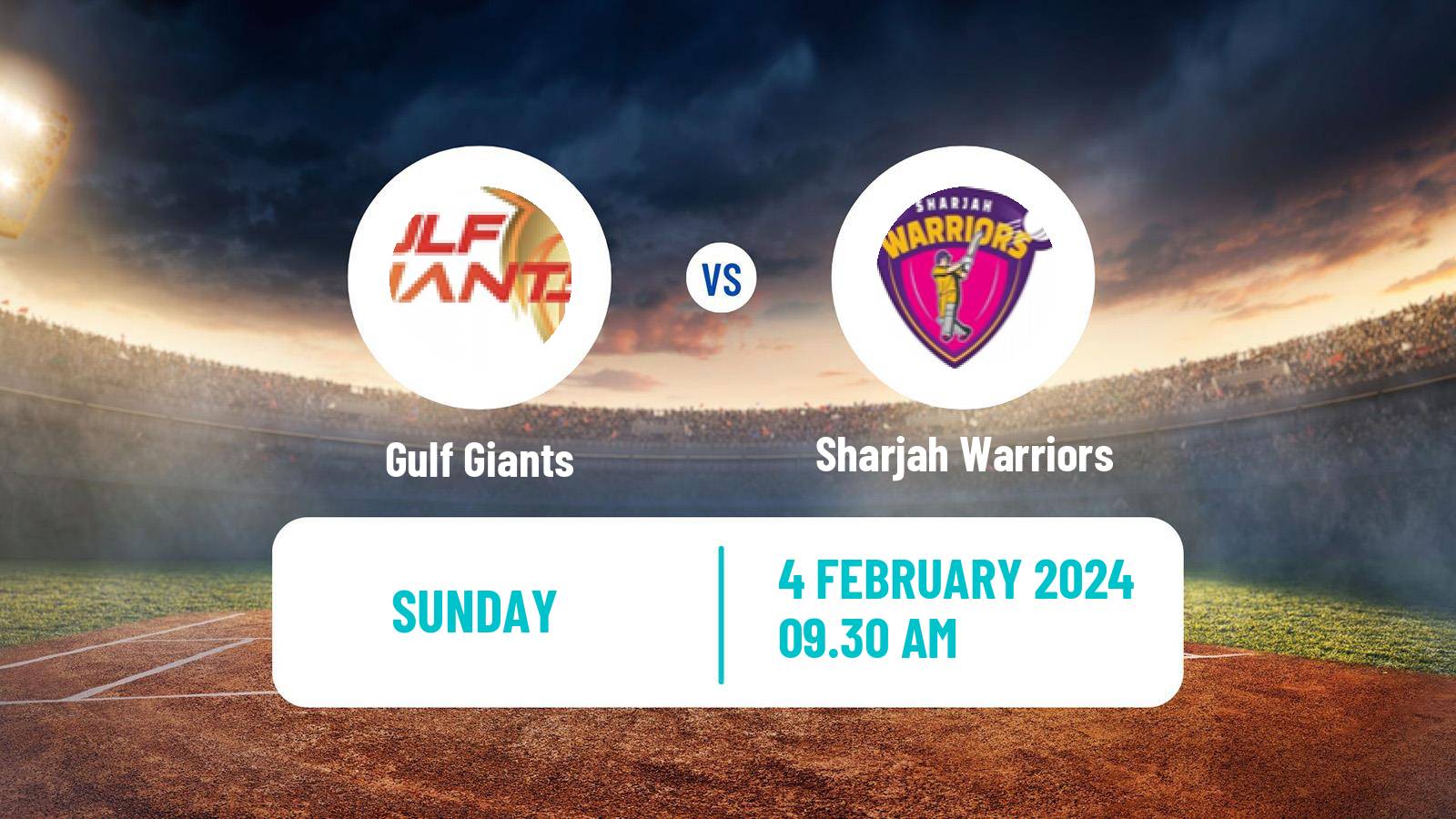 Cricket International League T20 Gulf Giants - Sharjah Warriors