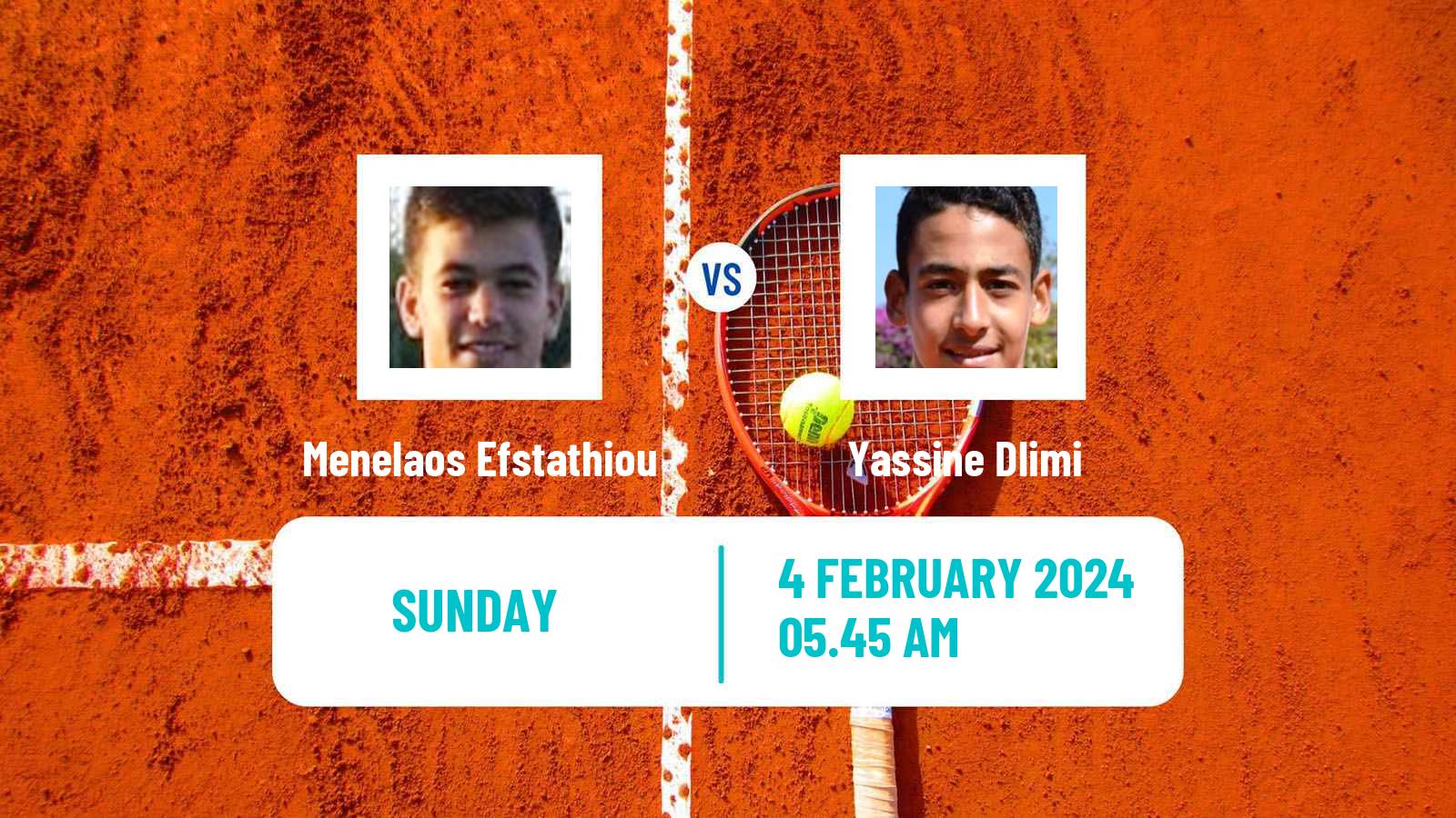 Tennis Davis Cup World Group II Menelaos Efstathiou - Yassine Dlimi