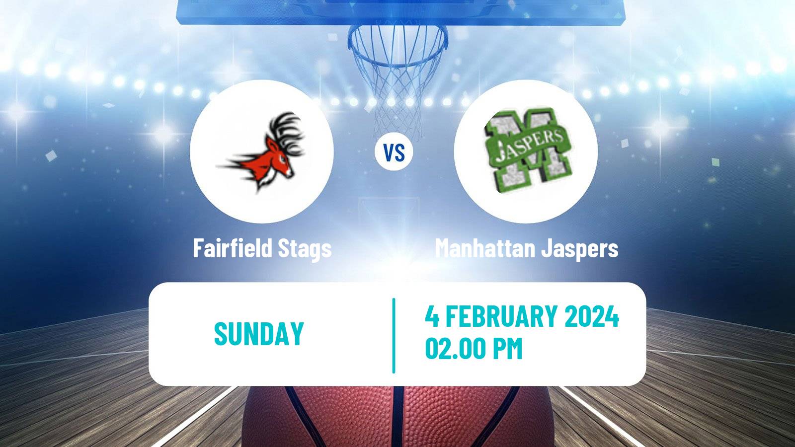 Basketball NCAA College Basketball Fairfield Stags - Manhattan Jaspers