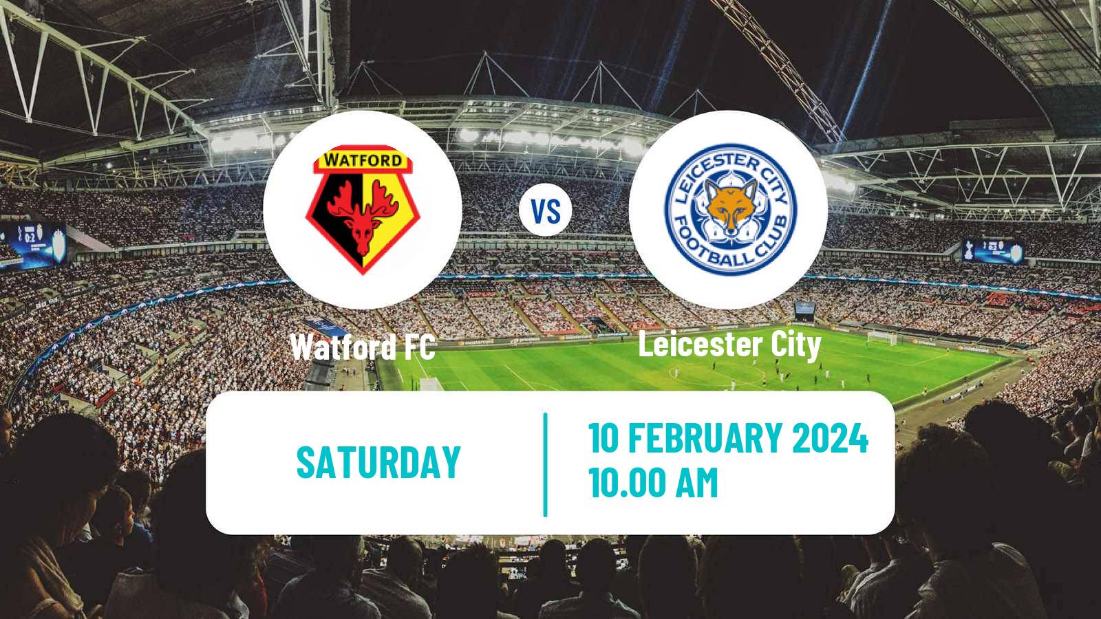 Soccer English League Championship Watford - Leicester City
