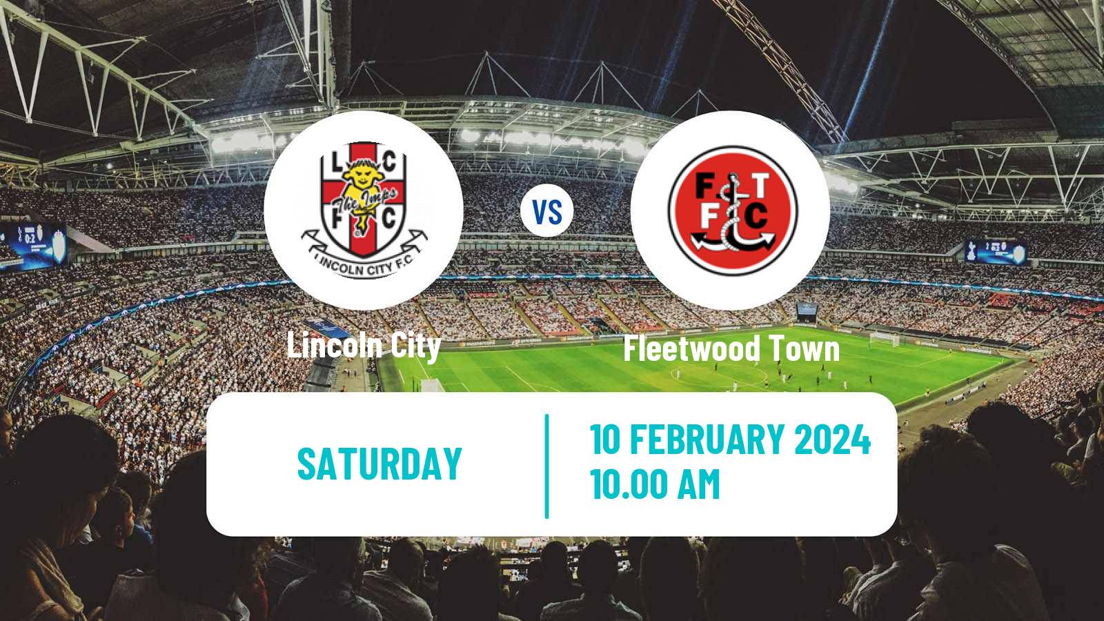 Soccer English League One Lincoln City - Fleetwood Town