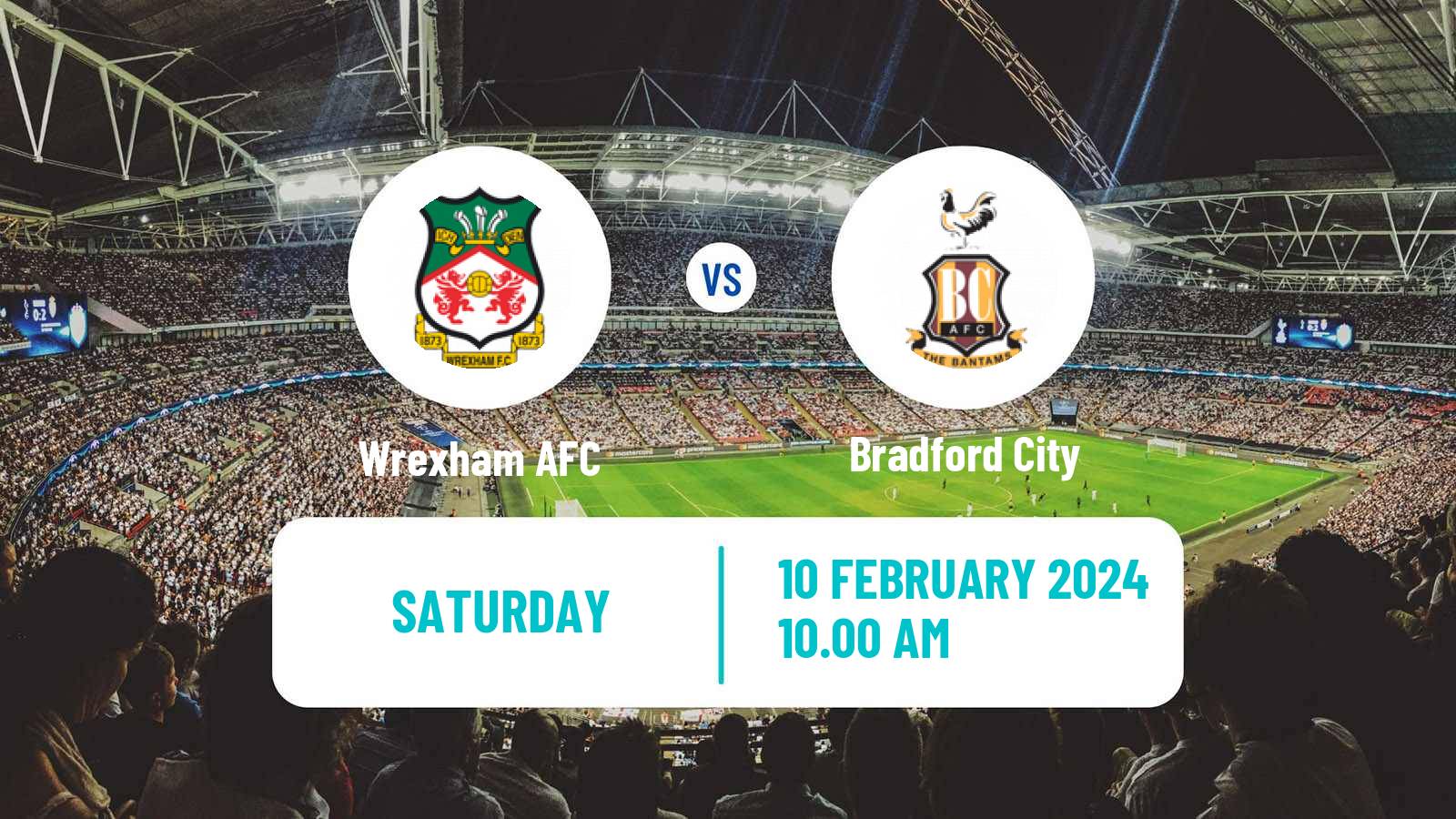 Soccer English League Two Wrexham - Bradford City