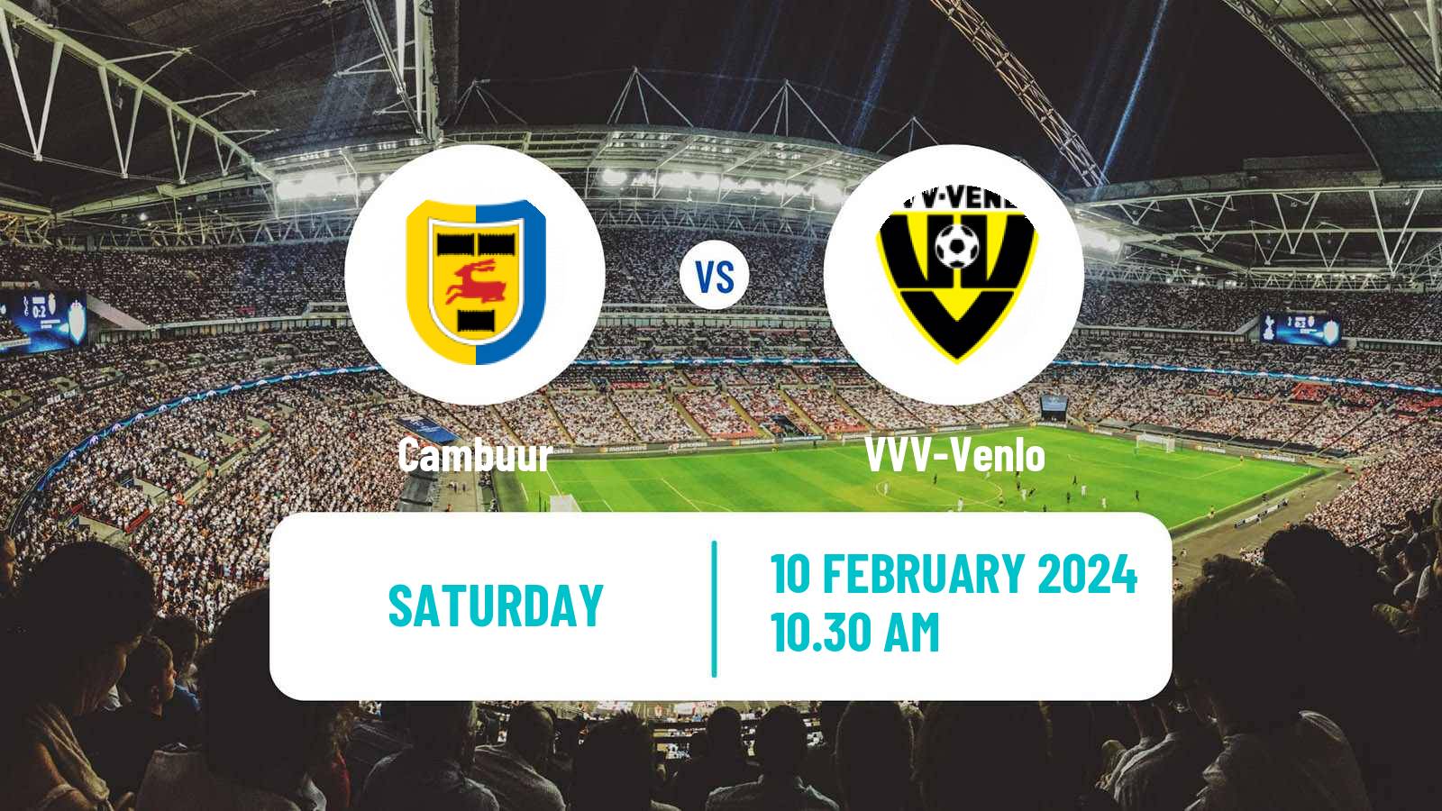Soccer Dutch Eerste Divisie Cambuur - VVV-Venlo