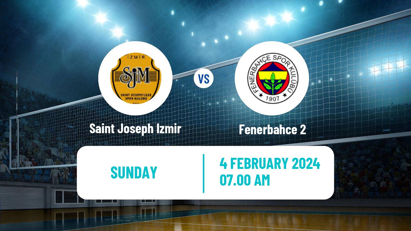 Volleyball Turkish 1 Ligi Volleyball Saint Joseph Izmir - Fenerbahce 2