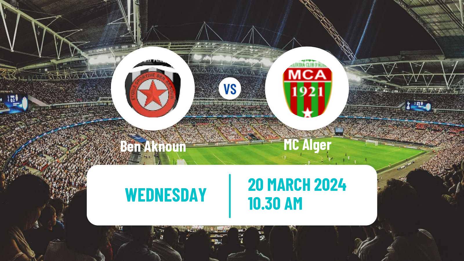 Soccer Algerian Ligue 1 Ben Aknoun - MC Alger