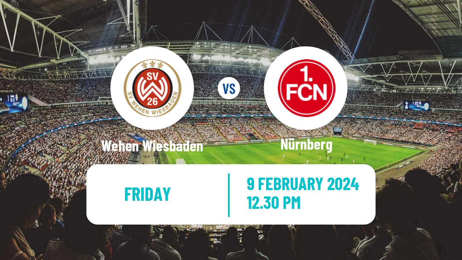 Soccer German 2 Bundesliga Wehen Wiesbaden - Nürnberg