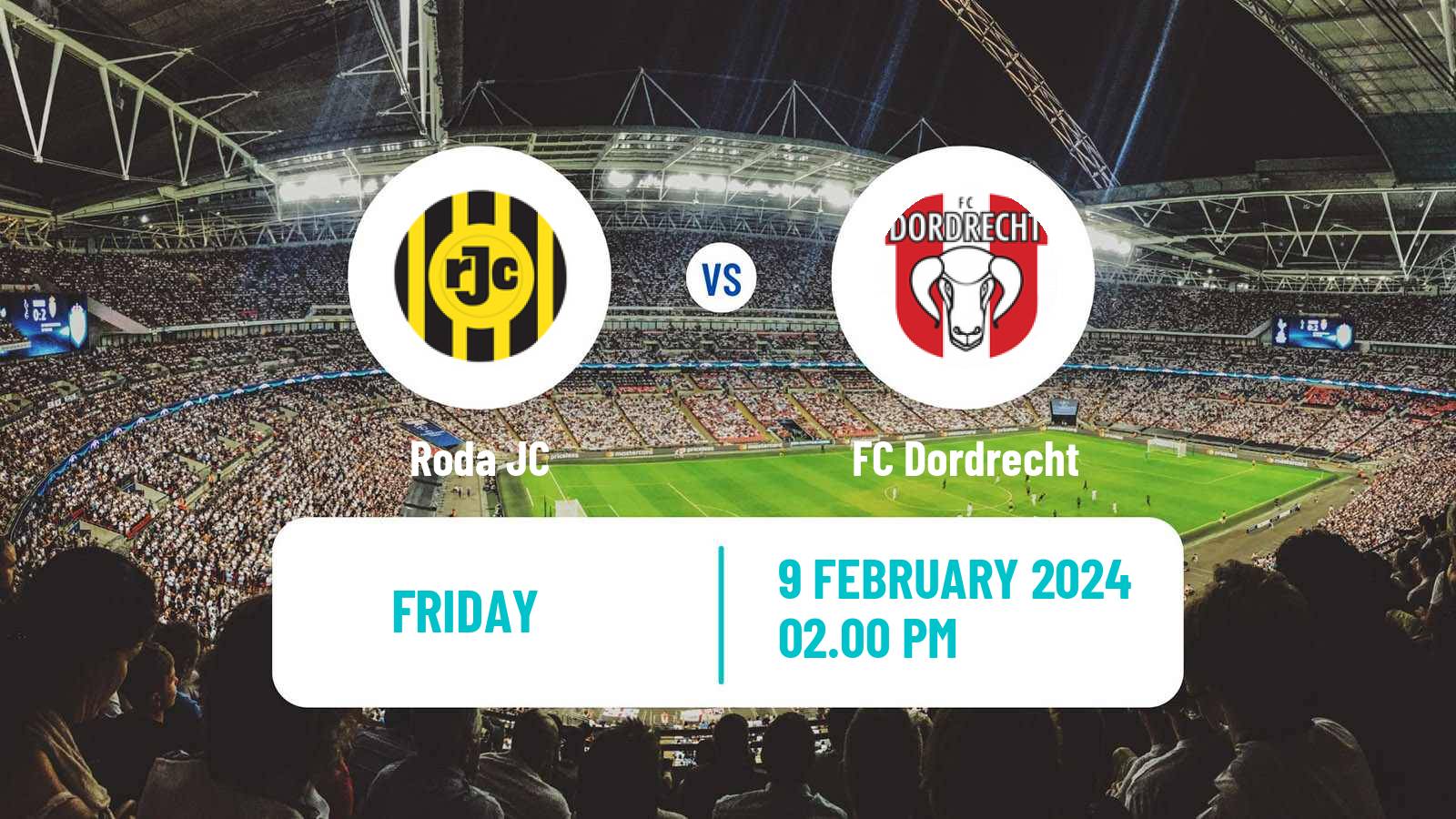 Soccer Dutch Eerste Divisie Roda - Dordrecht