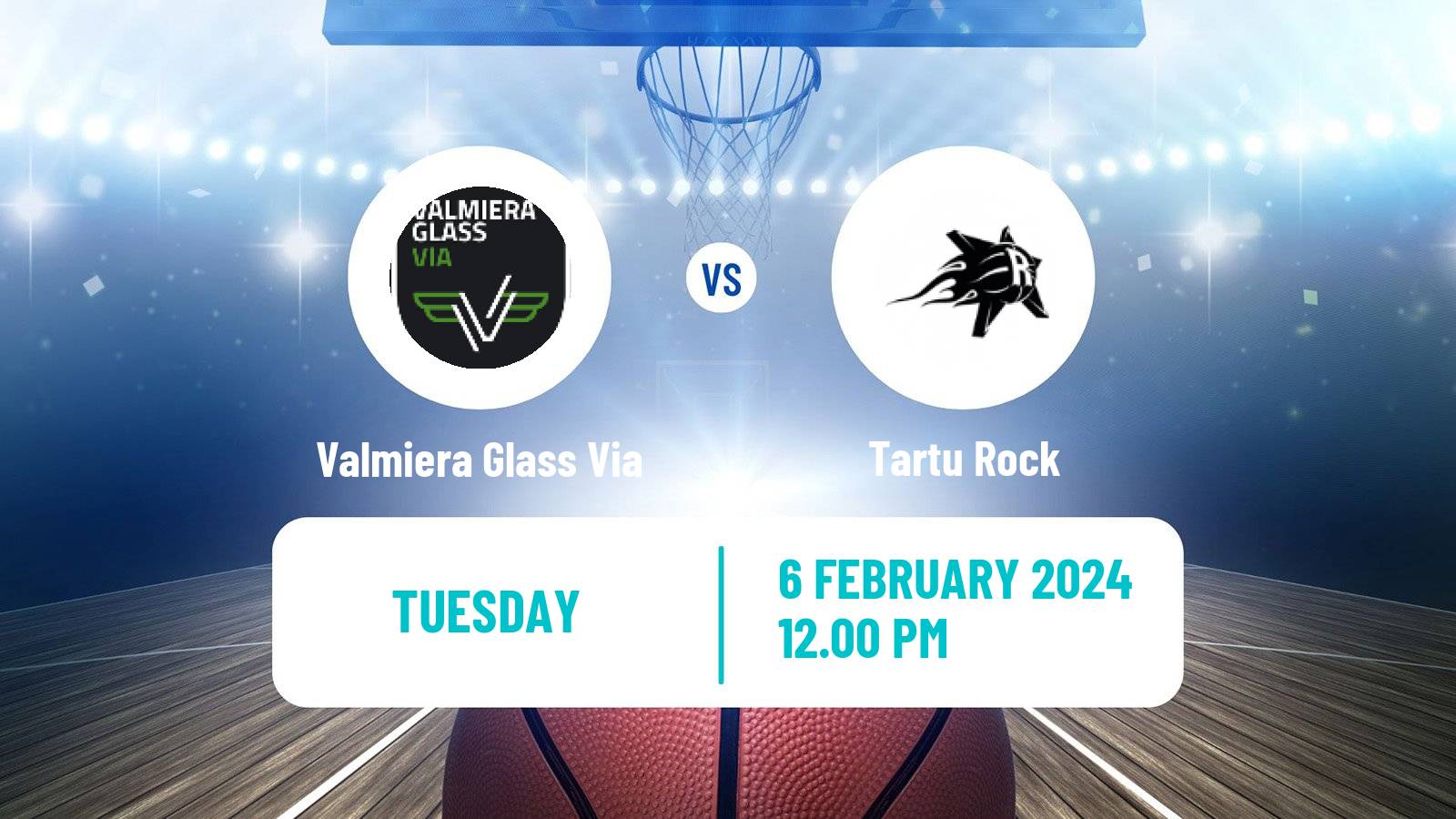 Basketball Estonian–Latvian Basketball League Valmiera Glass Via - Tartu Rock