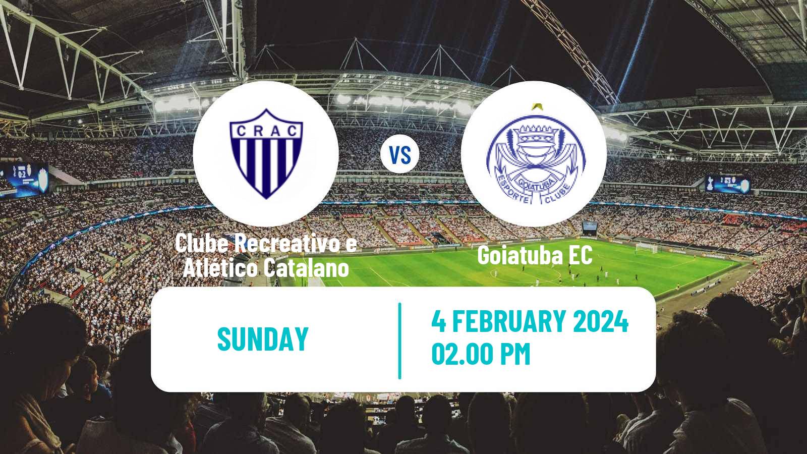 Soccer Brazilian Campeonato Goiano Clube Recreativo e Atlético Catalano - Goiatuba