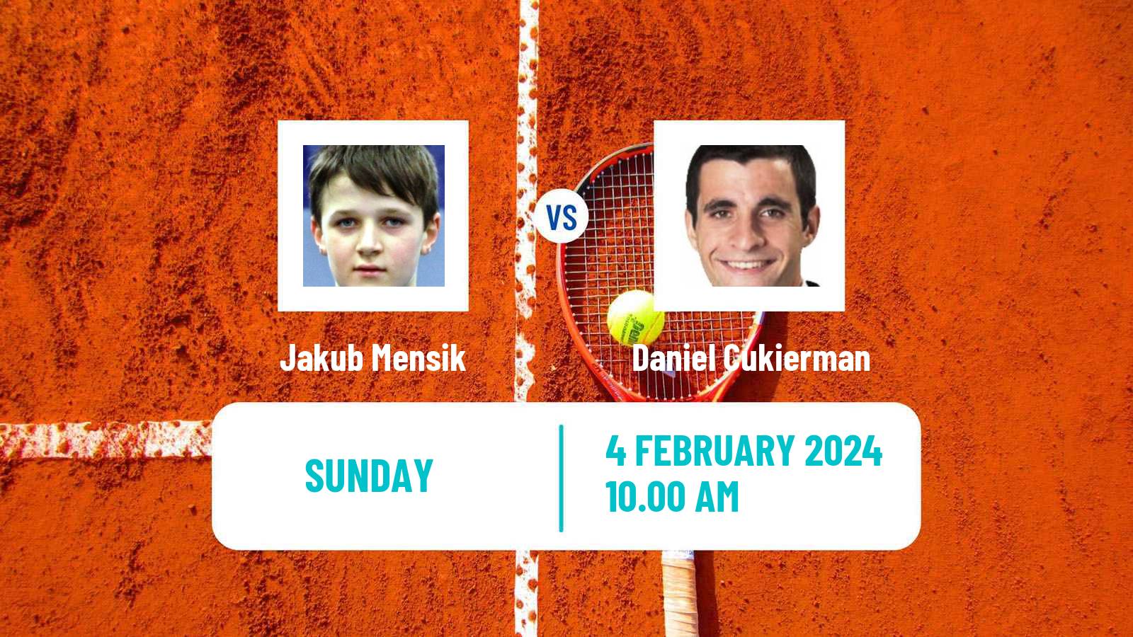 Tennis Davis Cup World Group Jakub Mensik - Daniel Cukierman