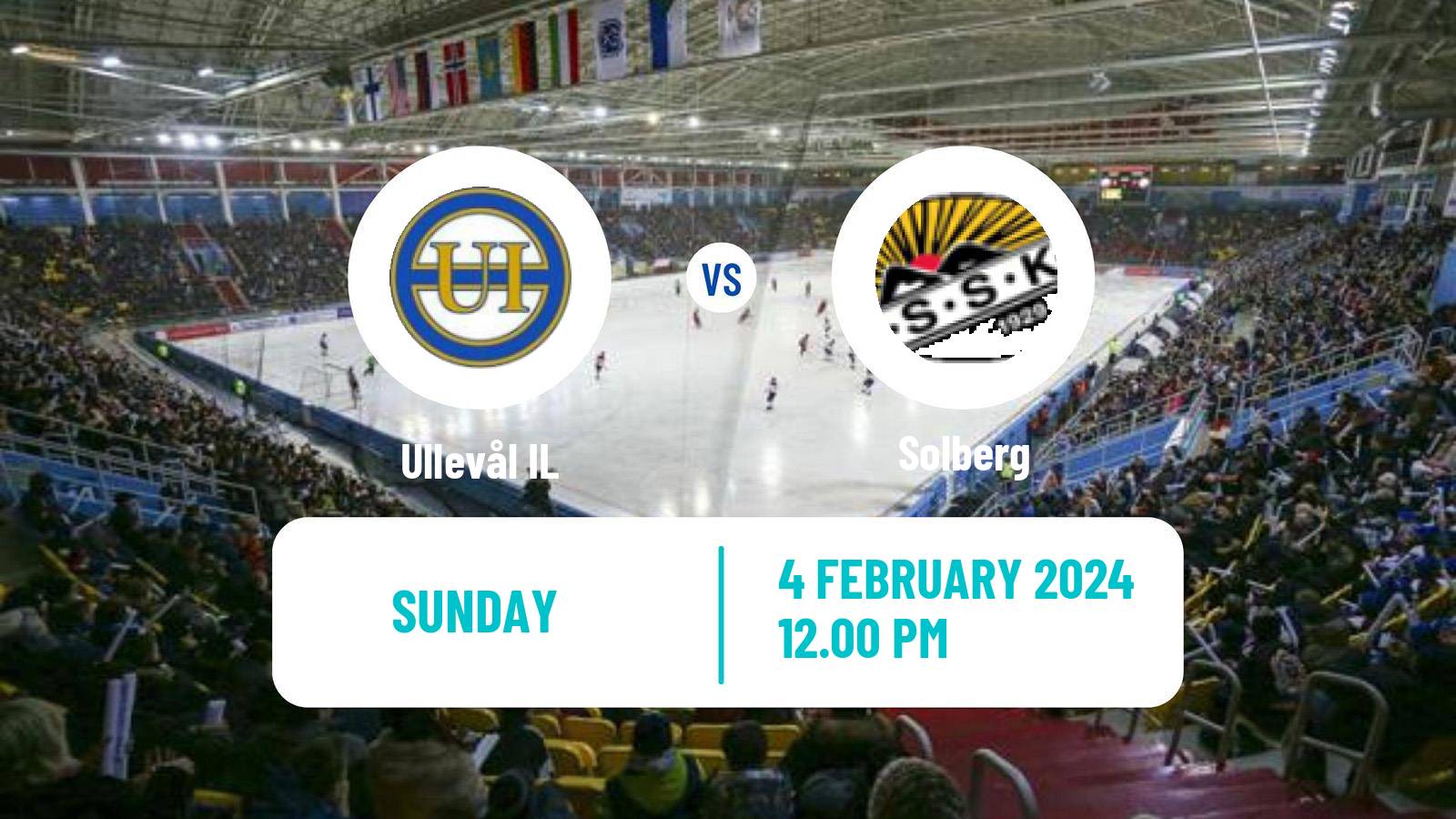 Bandy Norwegian Eliteserien Bandy Ullevål - Solberg