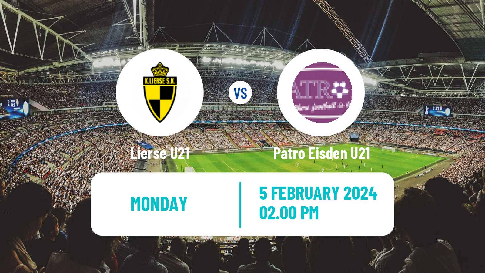 Soccer Belgian Pro League U21 Lierse U21 - Patro Eisden U21