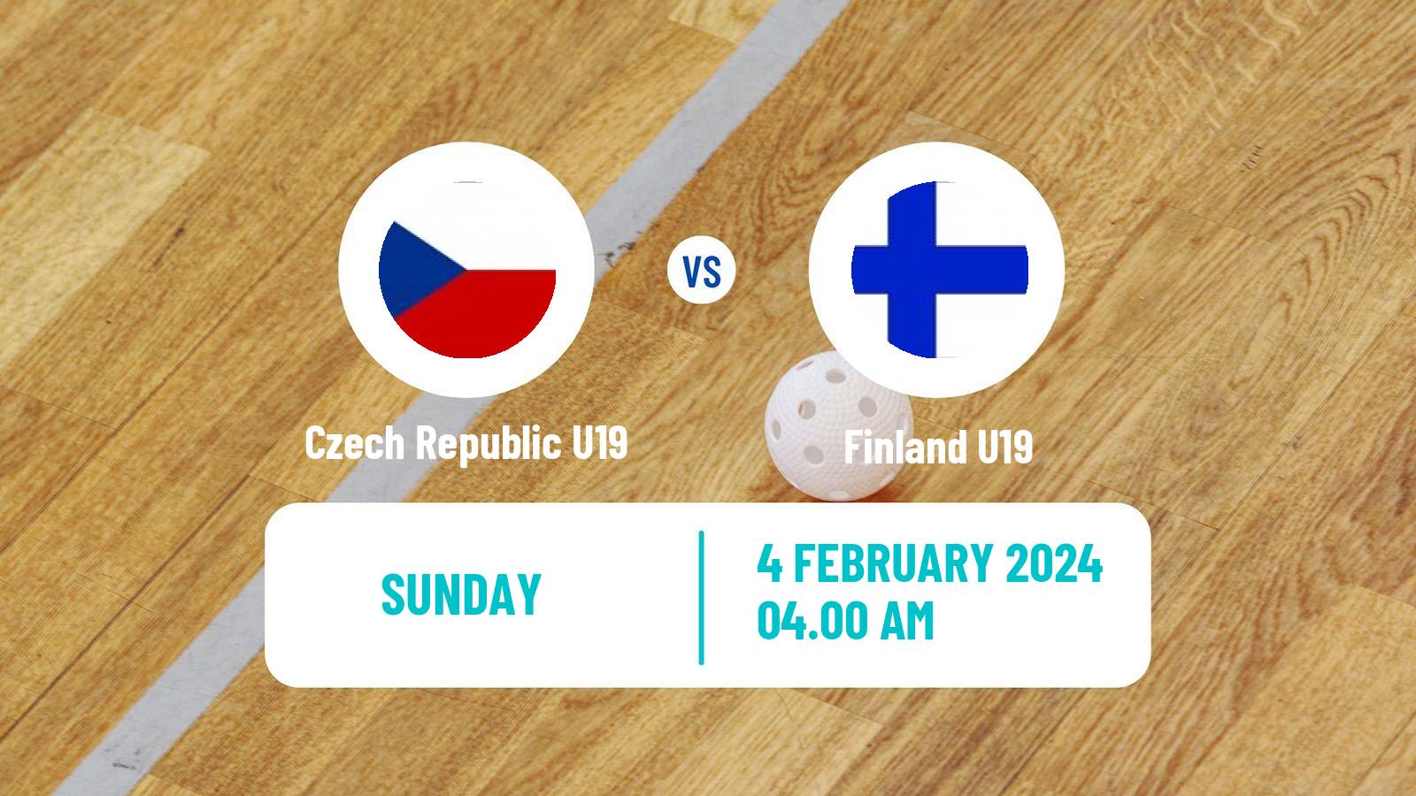 Floorball Friendly International Floorball Czech Republic U19 - Finland U19