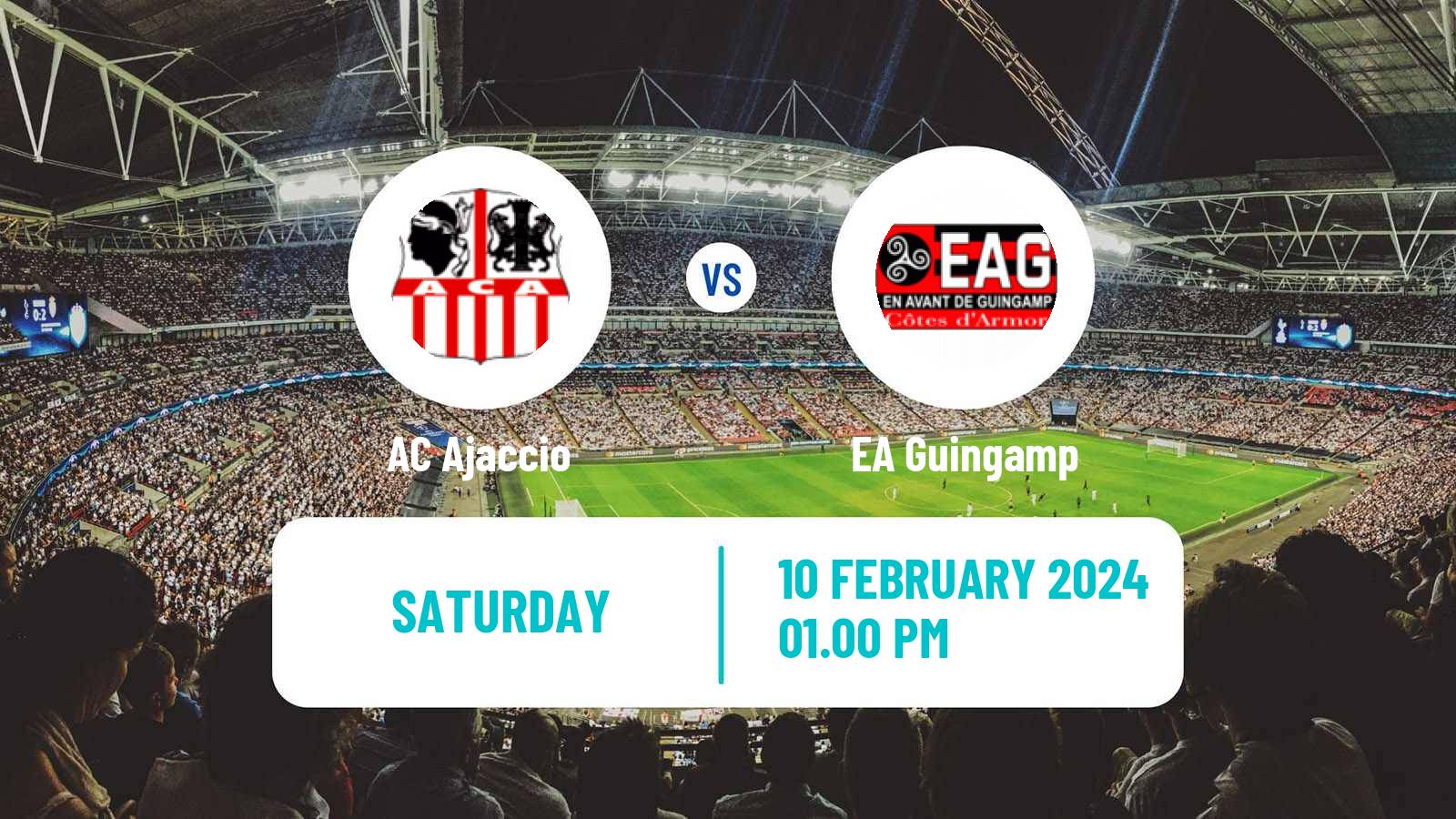 Soccer French Ligue 2 Ajaccio - Guingamp