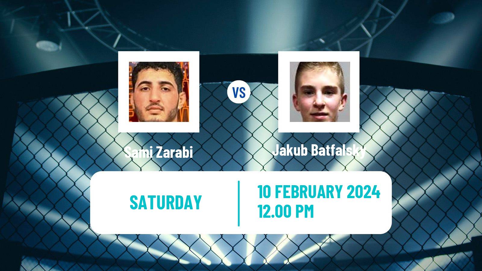 MMA Featherweight Oktagon Men Sami Zarabi - Jakub Batfalsky