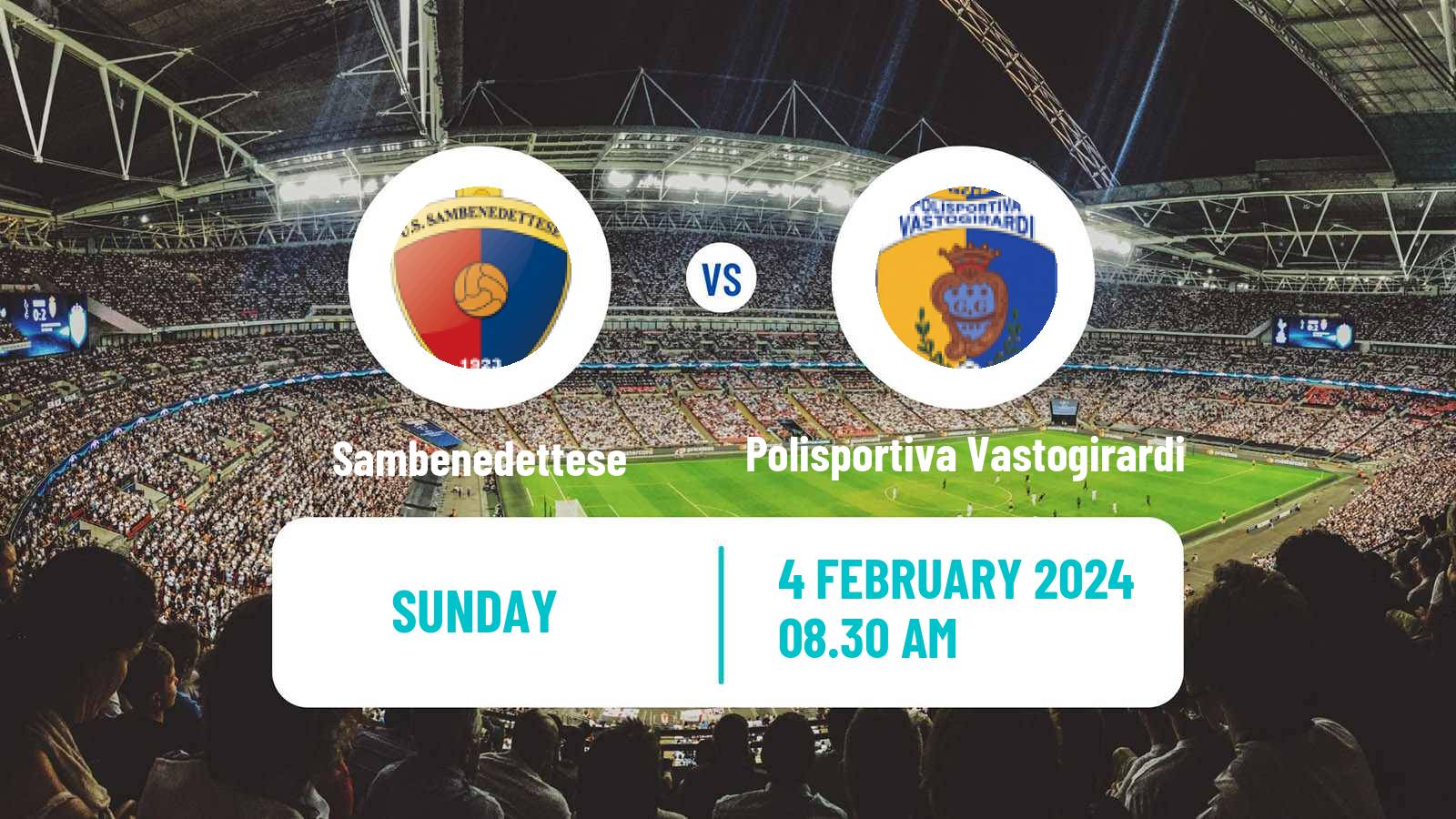 Soccer Italian Serie D - Group F Sambenedettese - Polisportiva Vastogirardi