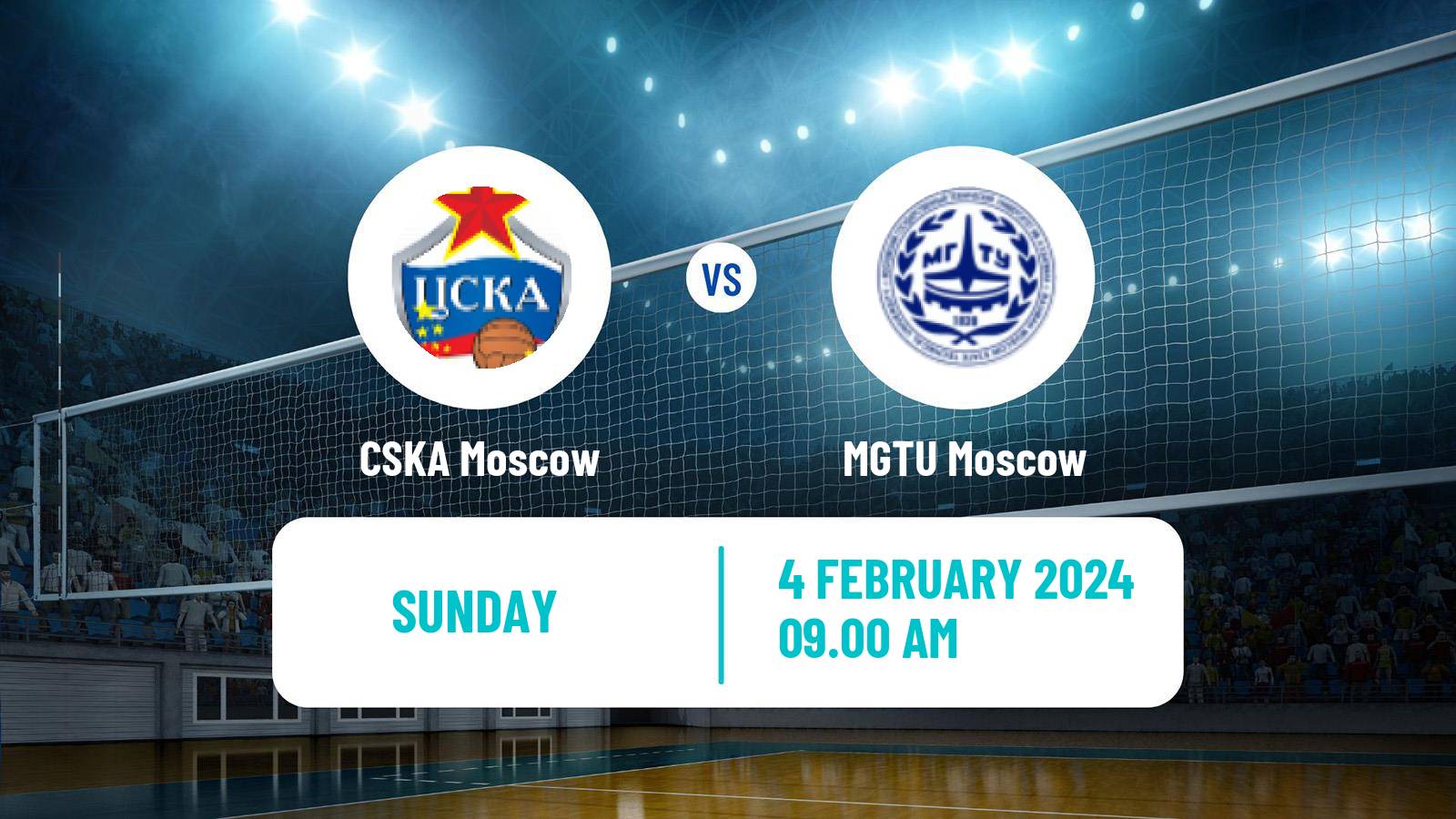 Volleyball Russian Vysshaya League A Volleyball CSKA Moscow - MGTU Moscow