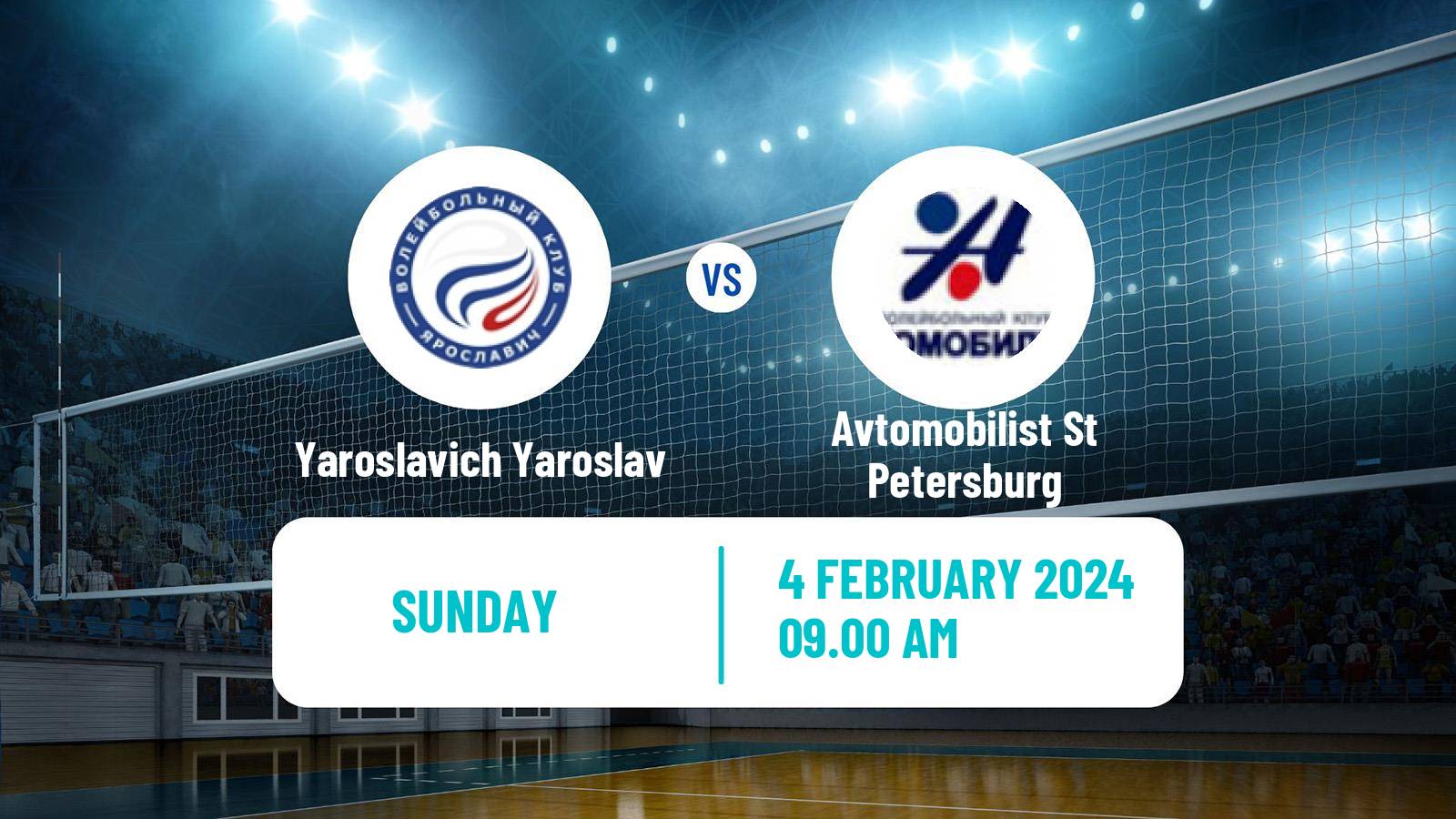Volleyball Russian Vysshaya League A Volleyball Yaroslavich Yaroslav - Avtomobilist St Petersburg