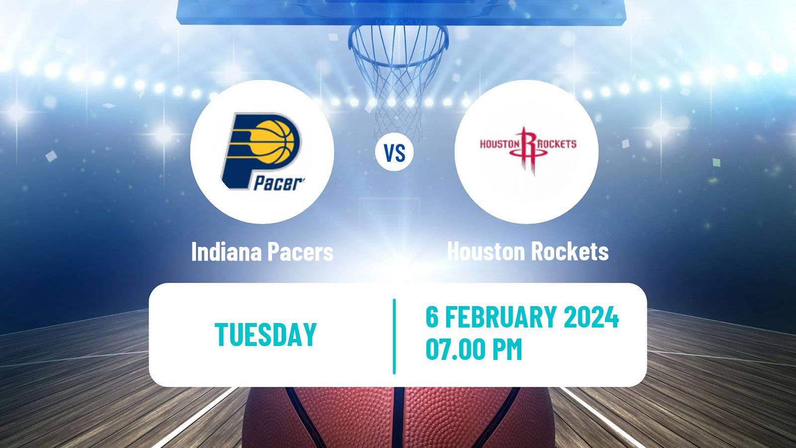 Basketball NBA Indiana Pacers - Houston Rockets