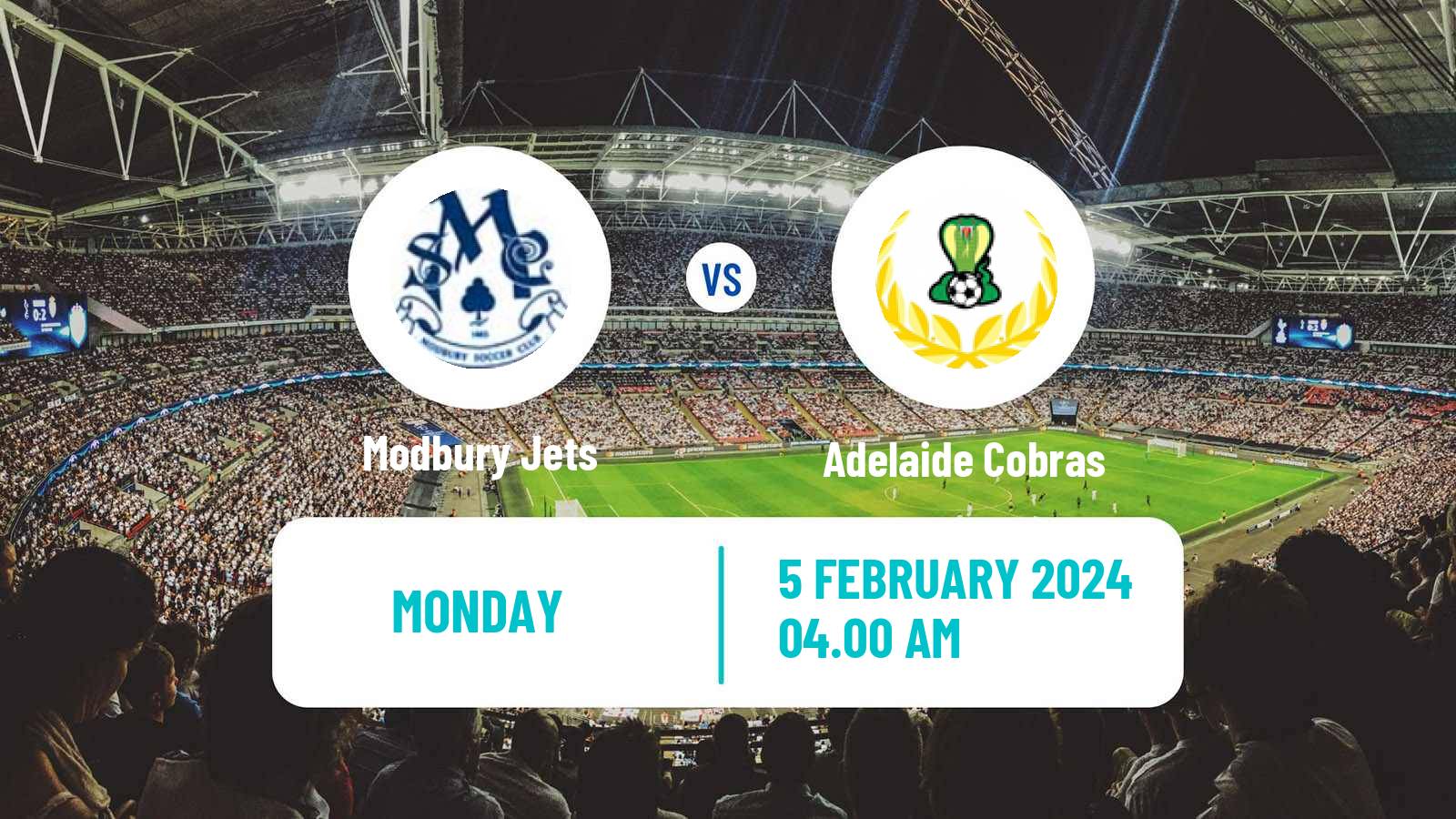 Soccer Club Friendly Modbury Jets - Adelaide Cobras