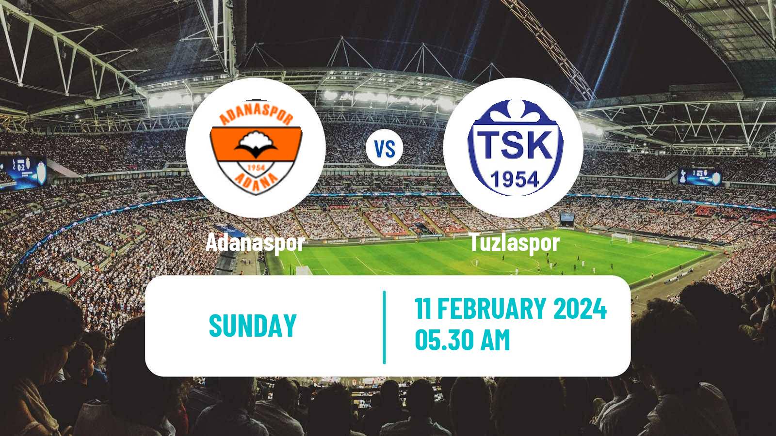 Soccer Turkish First League Adanaspor - Tuzlaspor