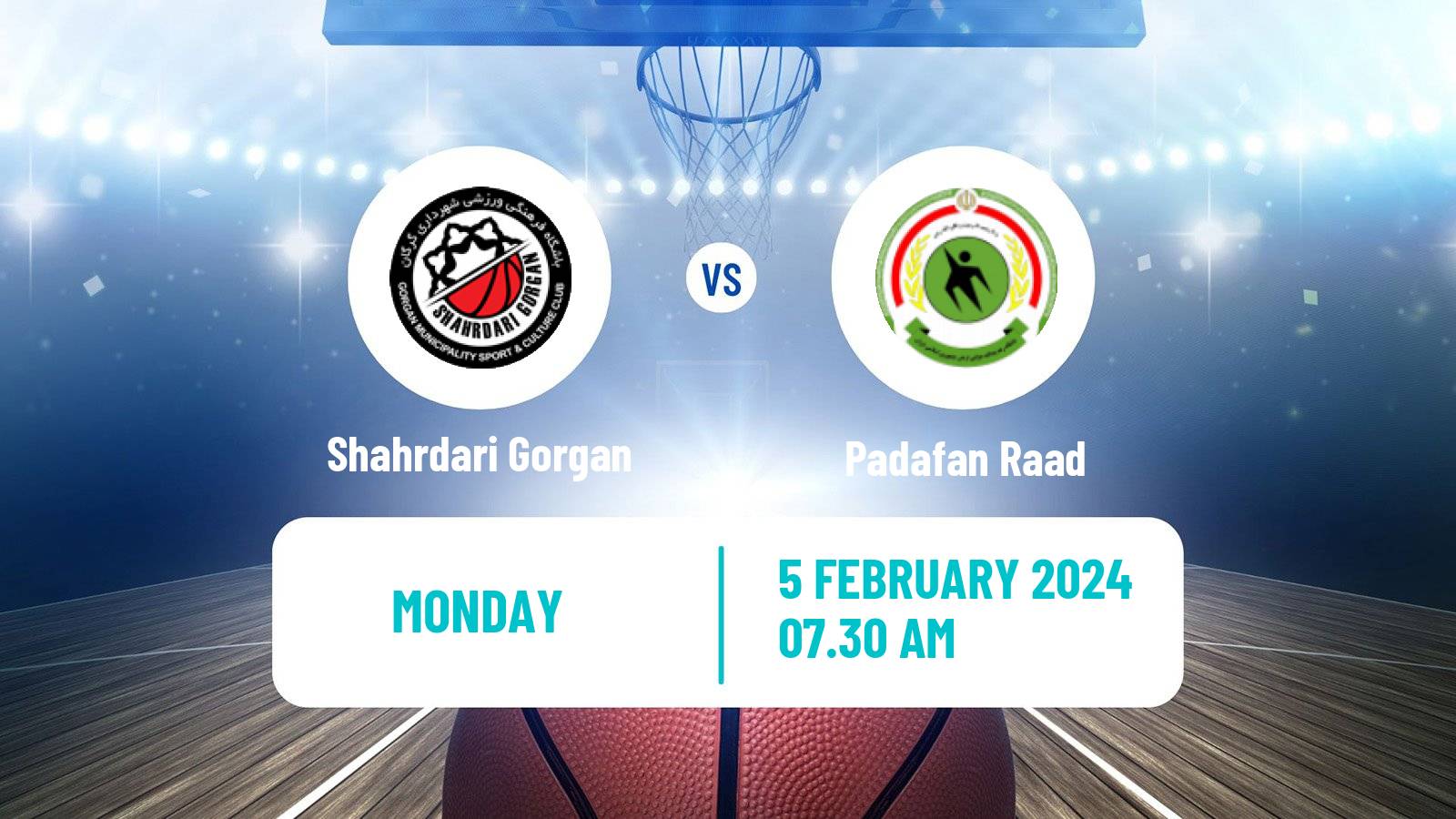 Basketball Iran Super League Basketball Shahrdari Gorgan - Padafan Raad