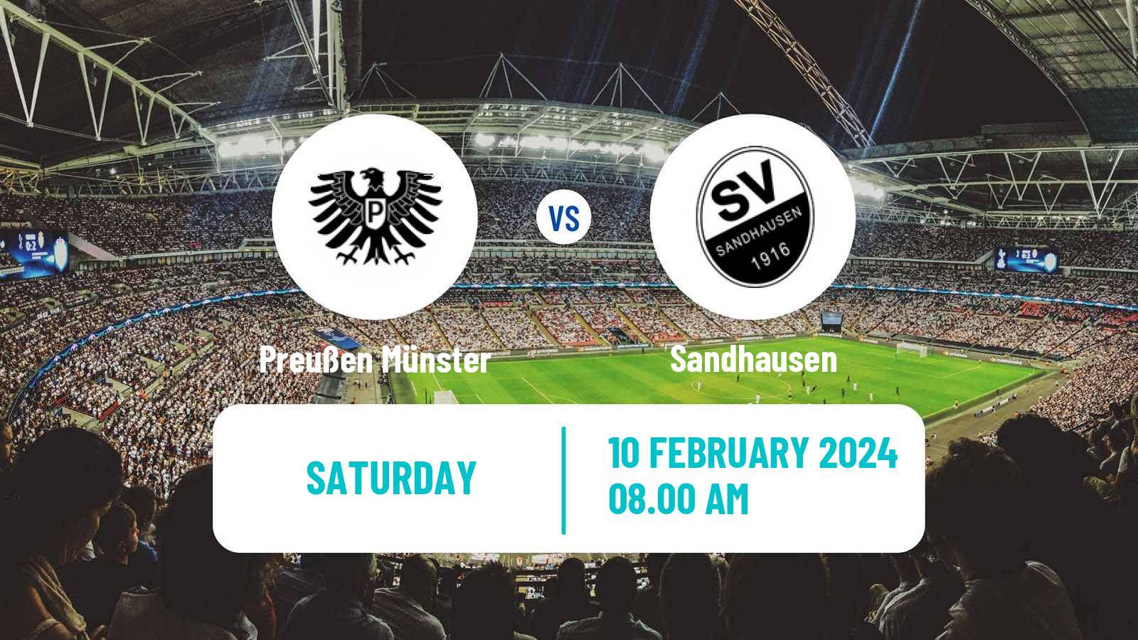 Soccer German 3 Bundesliga Preußen Münster - Sandhausen