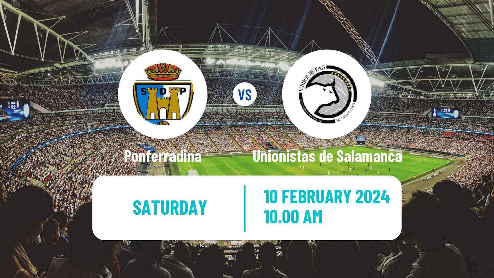 Soccer Spanish Primera RFEF Group 1 Ponferradina - Unionistas de Salamanca