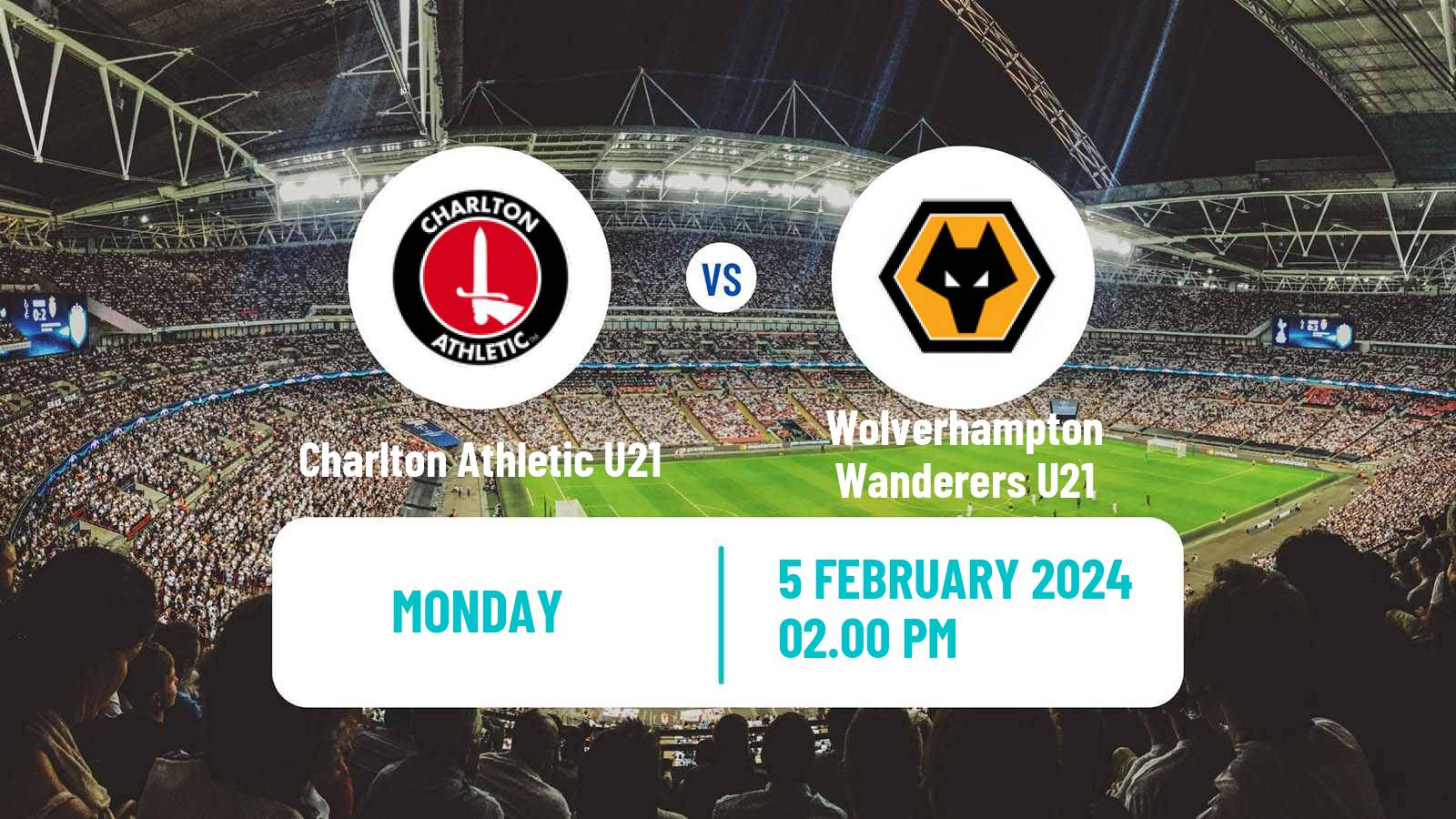 Soccer English Premier League Cup Charlton Athletic U21 - Wolverhampton Wanderers U21