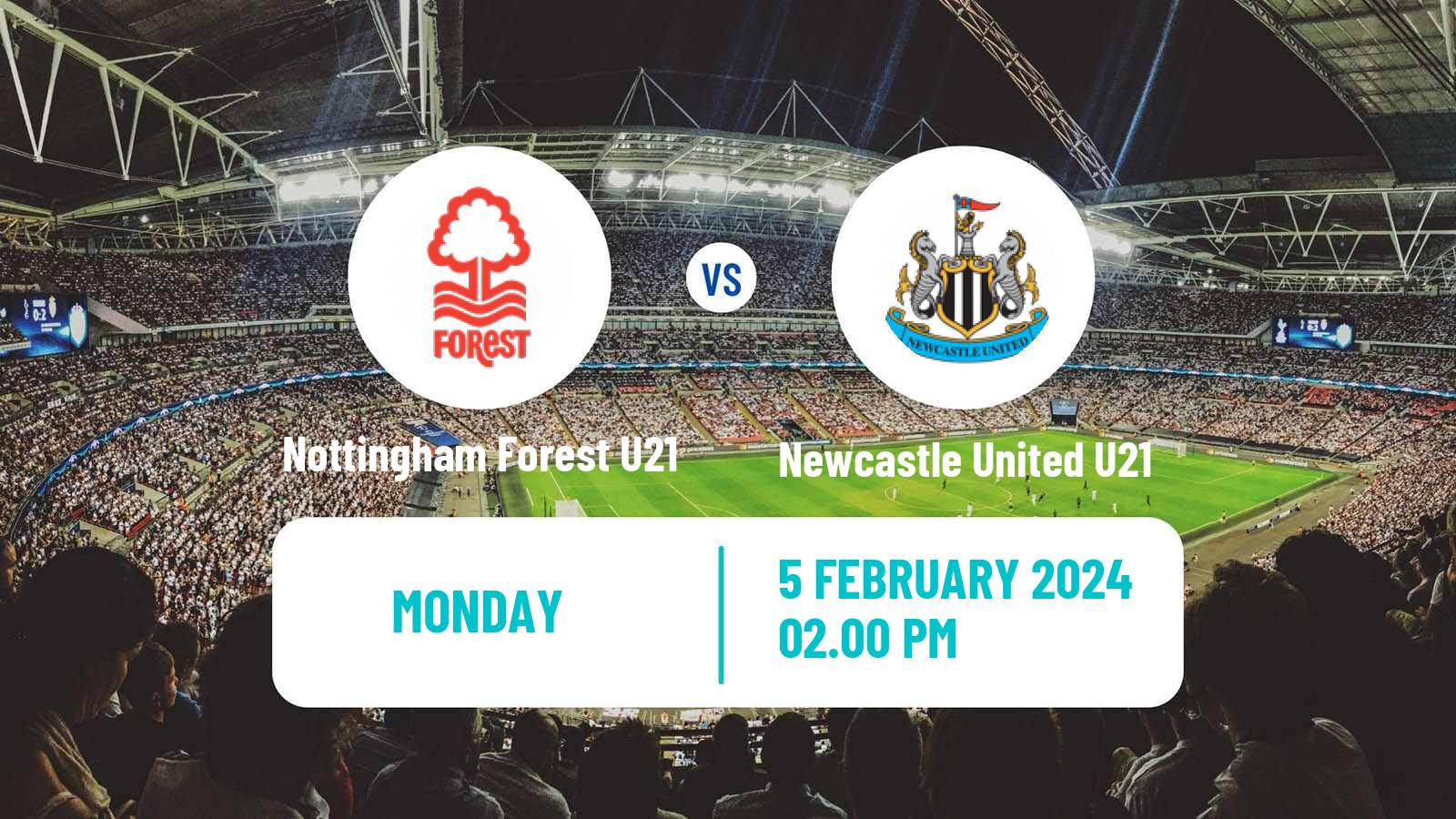 Soccer English Premier League Cup Nottingham Forest U21 - Newcastle United U21