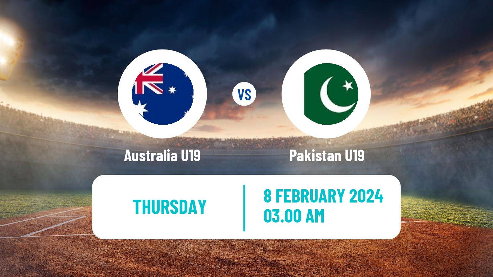 Cricket ICC U19 World Cup Australia U19 - Pakistan U19