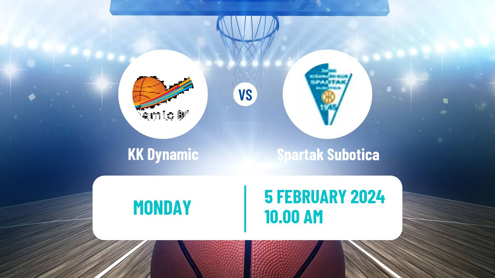 Basketball Serbian First League Basketball Dynamic - Spartak Subotica