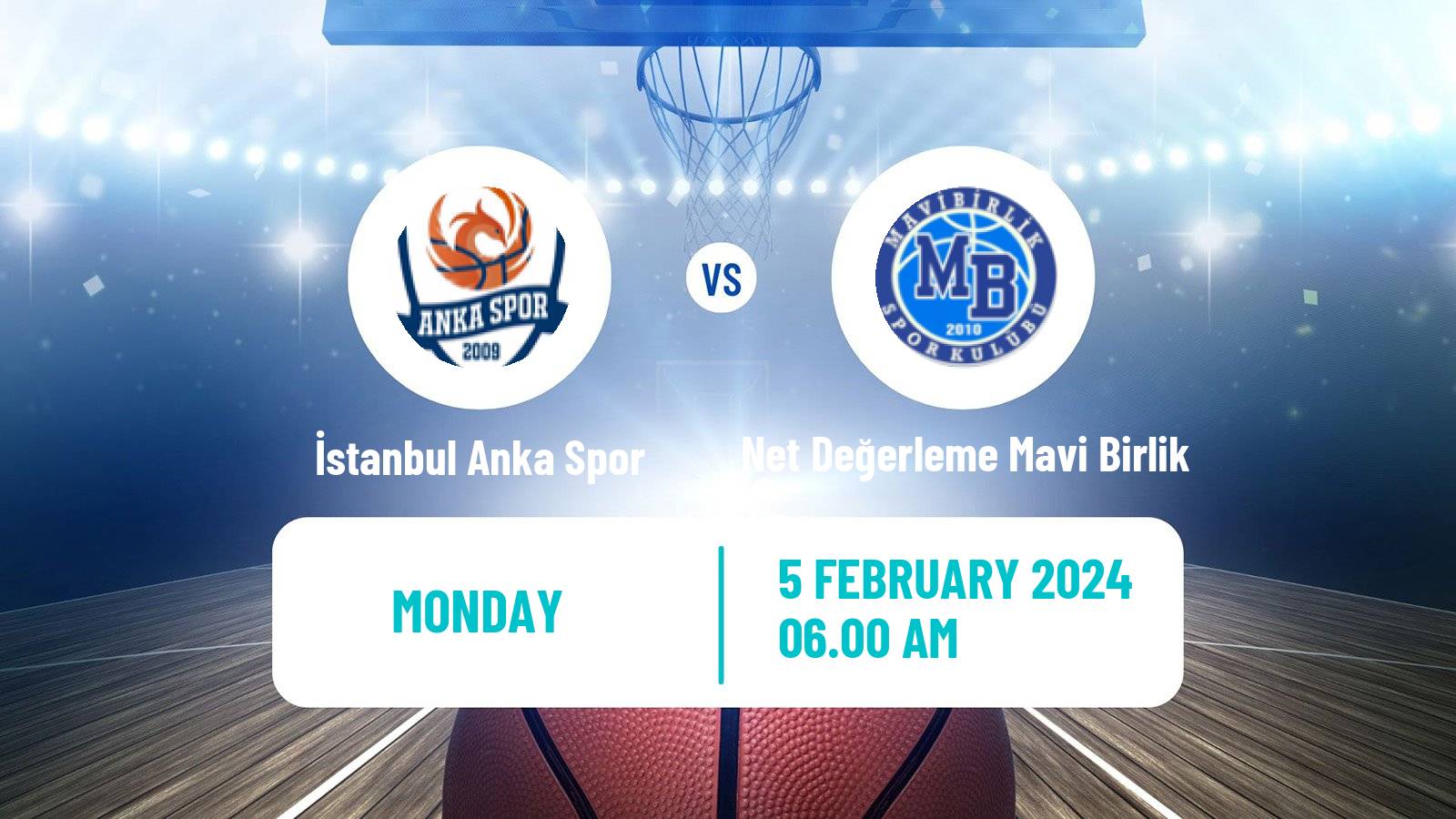 Basketball Turkish TB2L İstanbul Anka Spor - Net Değerleme Mavi Birlik