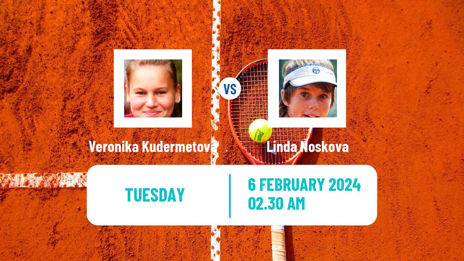 Tennis WTA Abu Dhabi Veronika Kudermetova - Linda Noskova
