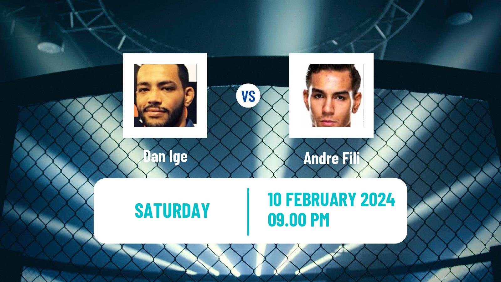 MMA Featherweight UFC Men Dan Ige - Andre Fili