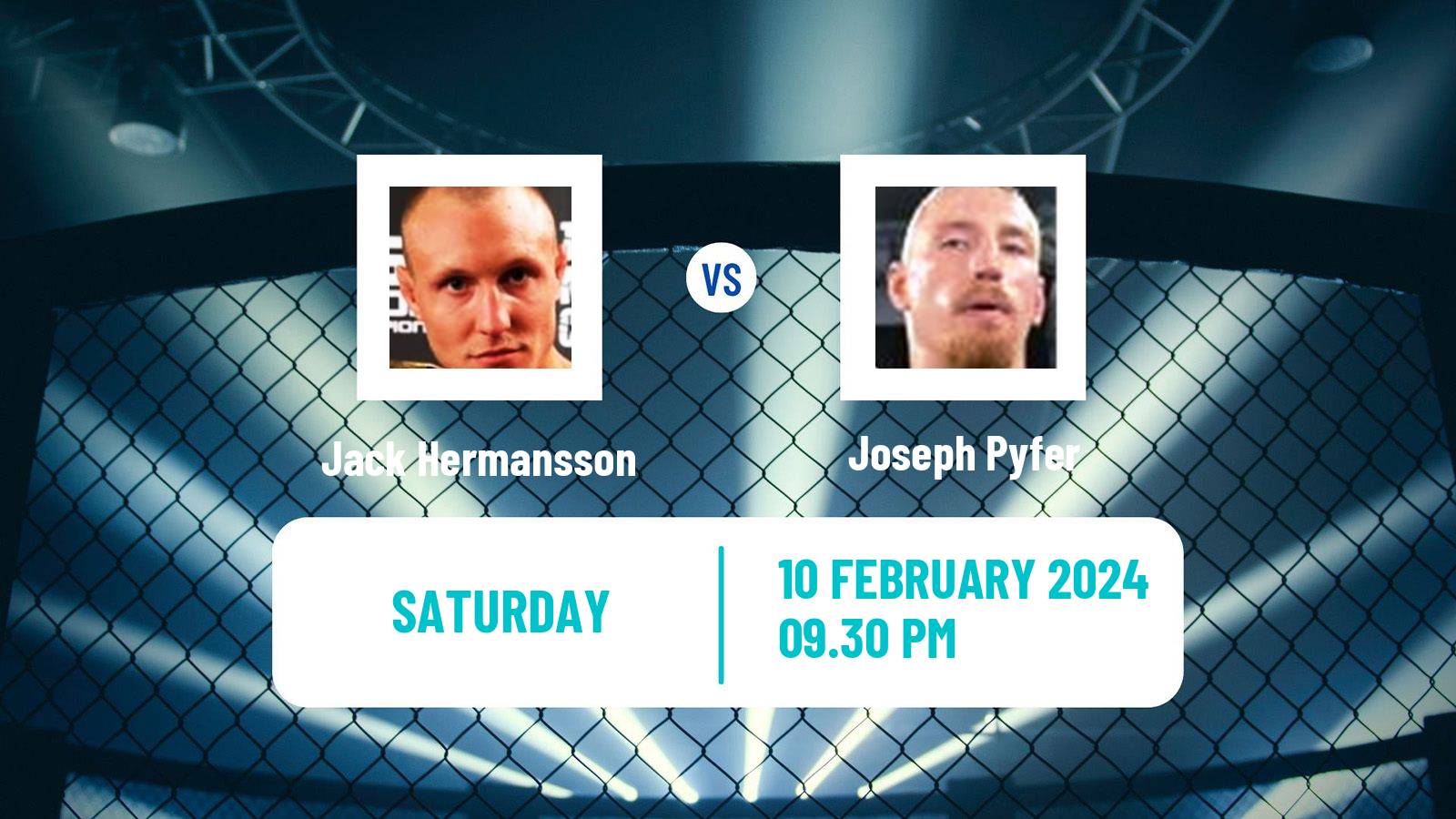 MMA Middleweight UFC Men Jack Hermansson - Joseph Pyfer
