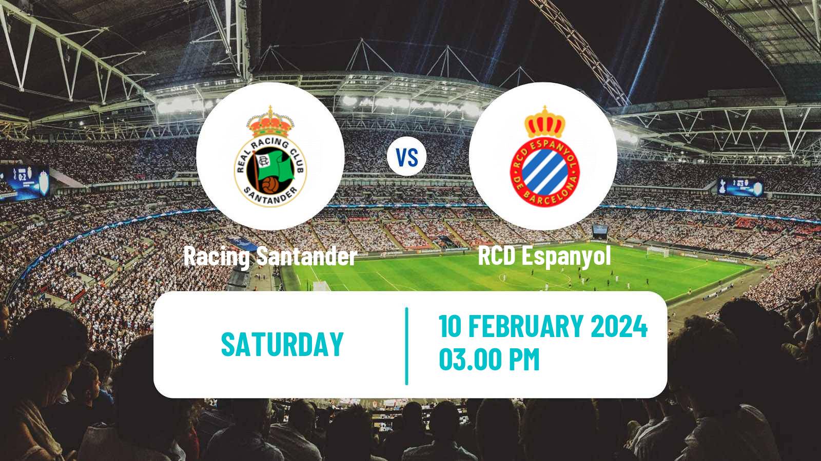 Soccer Spanish LaLiga2 Racing Santander - Espanyol