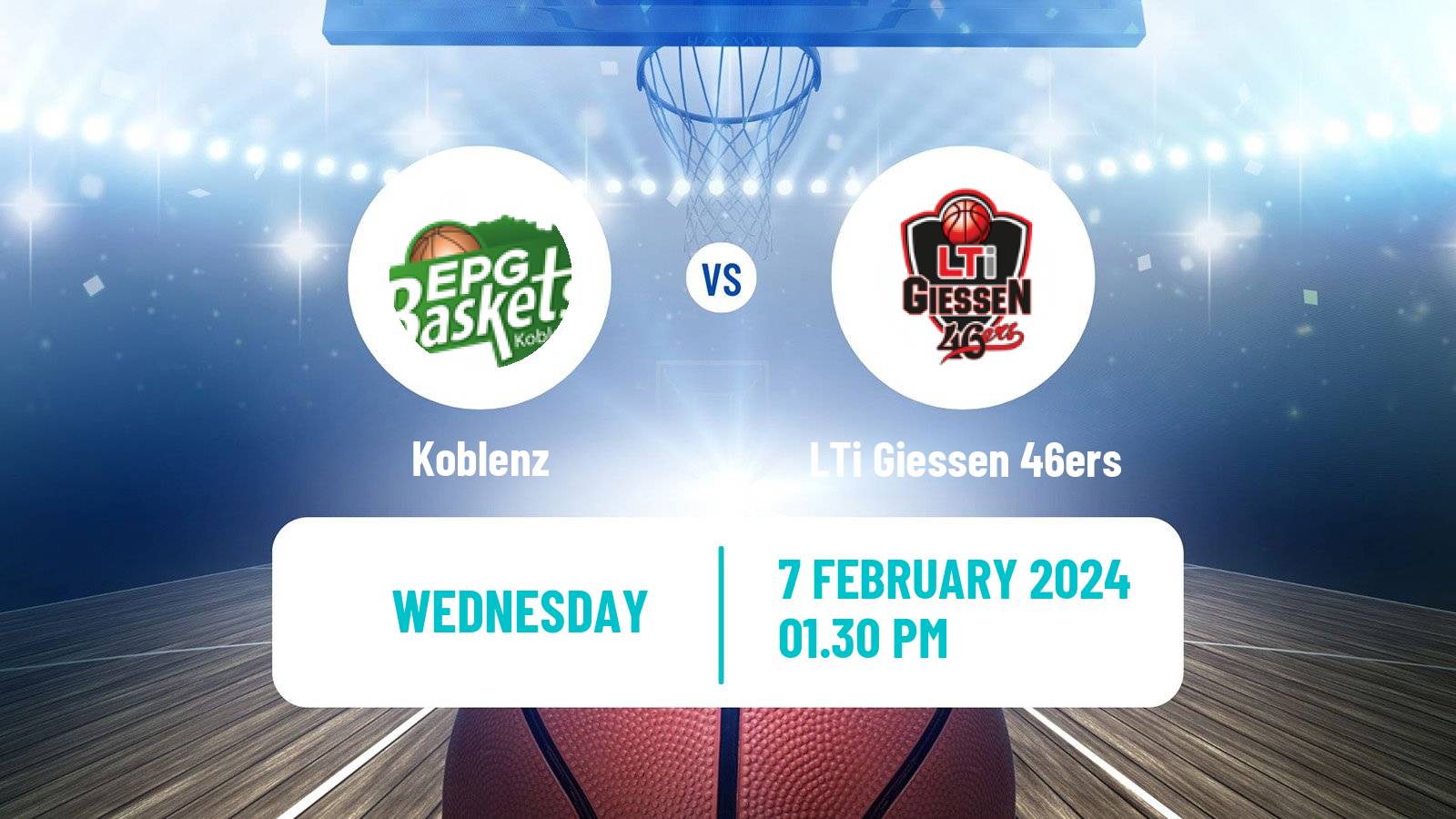 Basketball German Pro A Basketball Koblenz - LTi Giessen 46ers