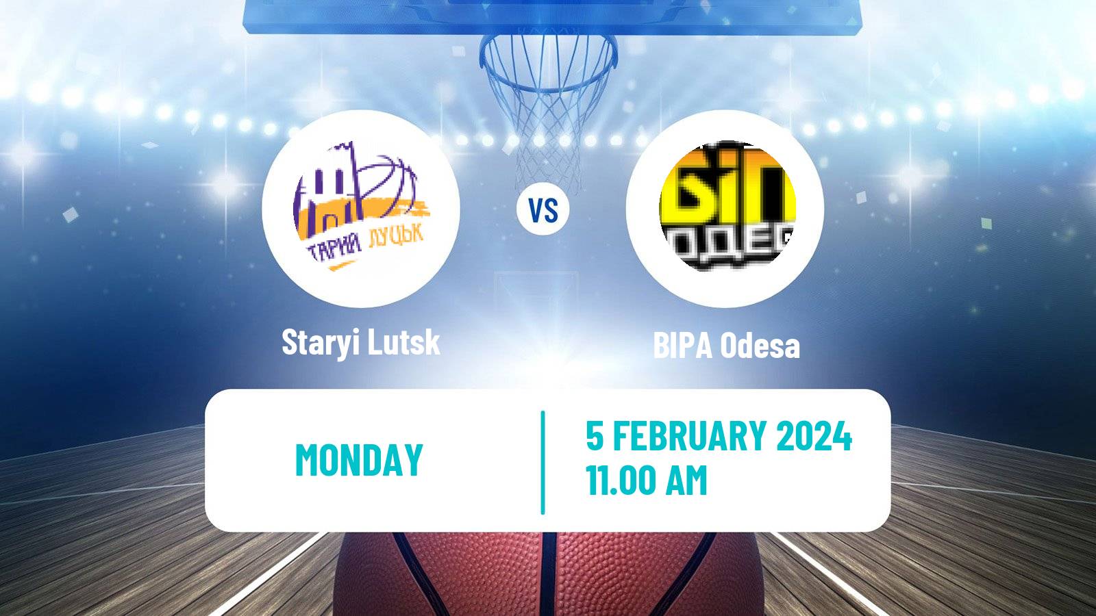 Basketball Ukrainian FBU Super League Staryi Lutsk - BIPA Odesa