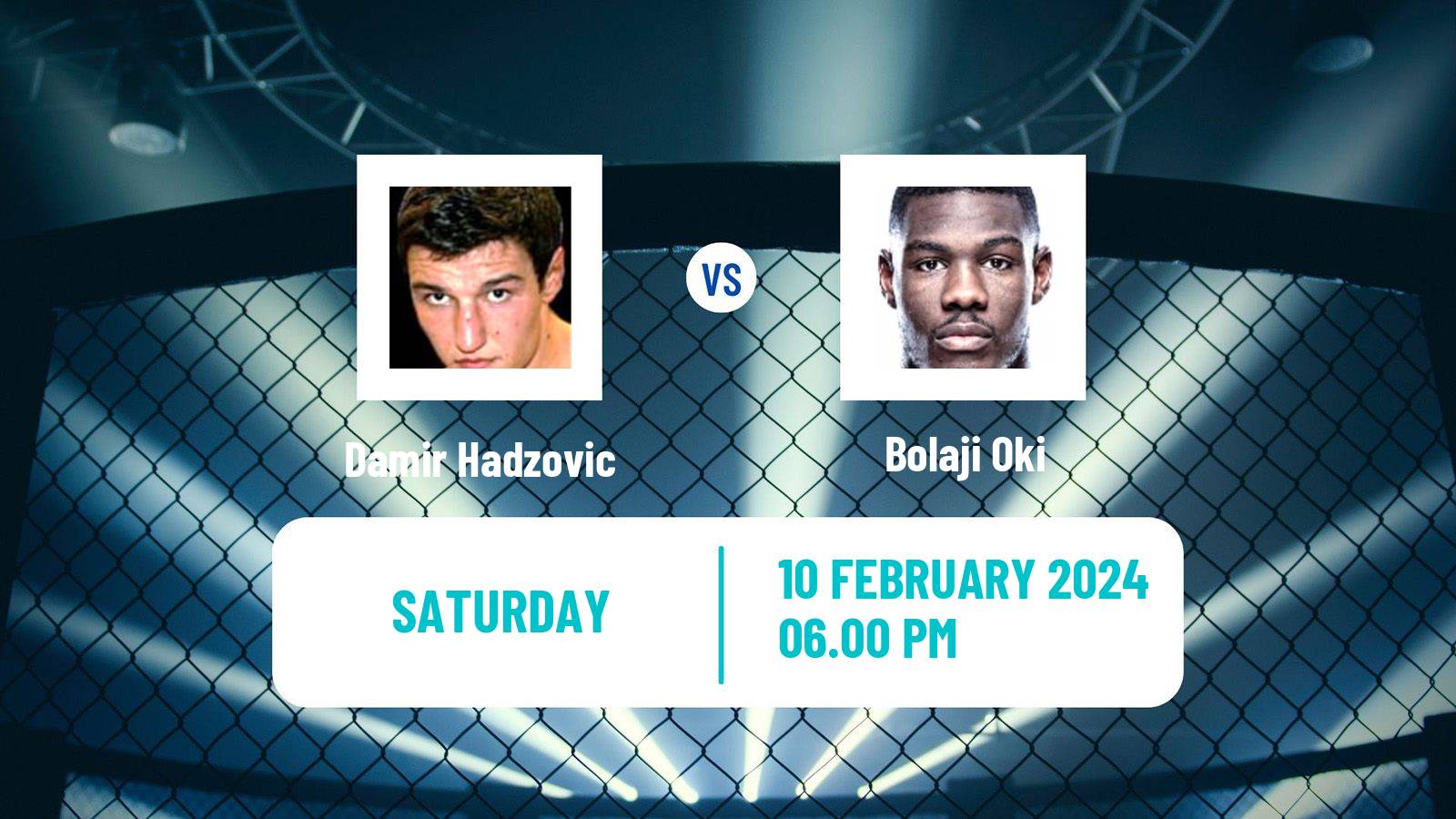 MMA Lightweight UFC Men Damir Hadzovic - Bolaji Oki