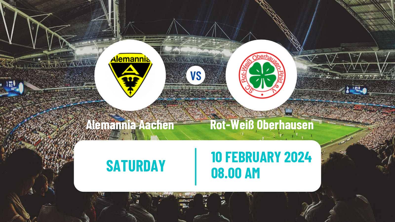 Soccer German Regionalliga West Alemannia Aachen - Rot-Weiß Oberhausen